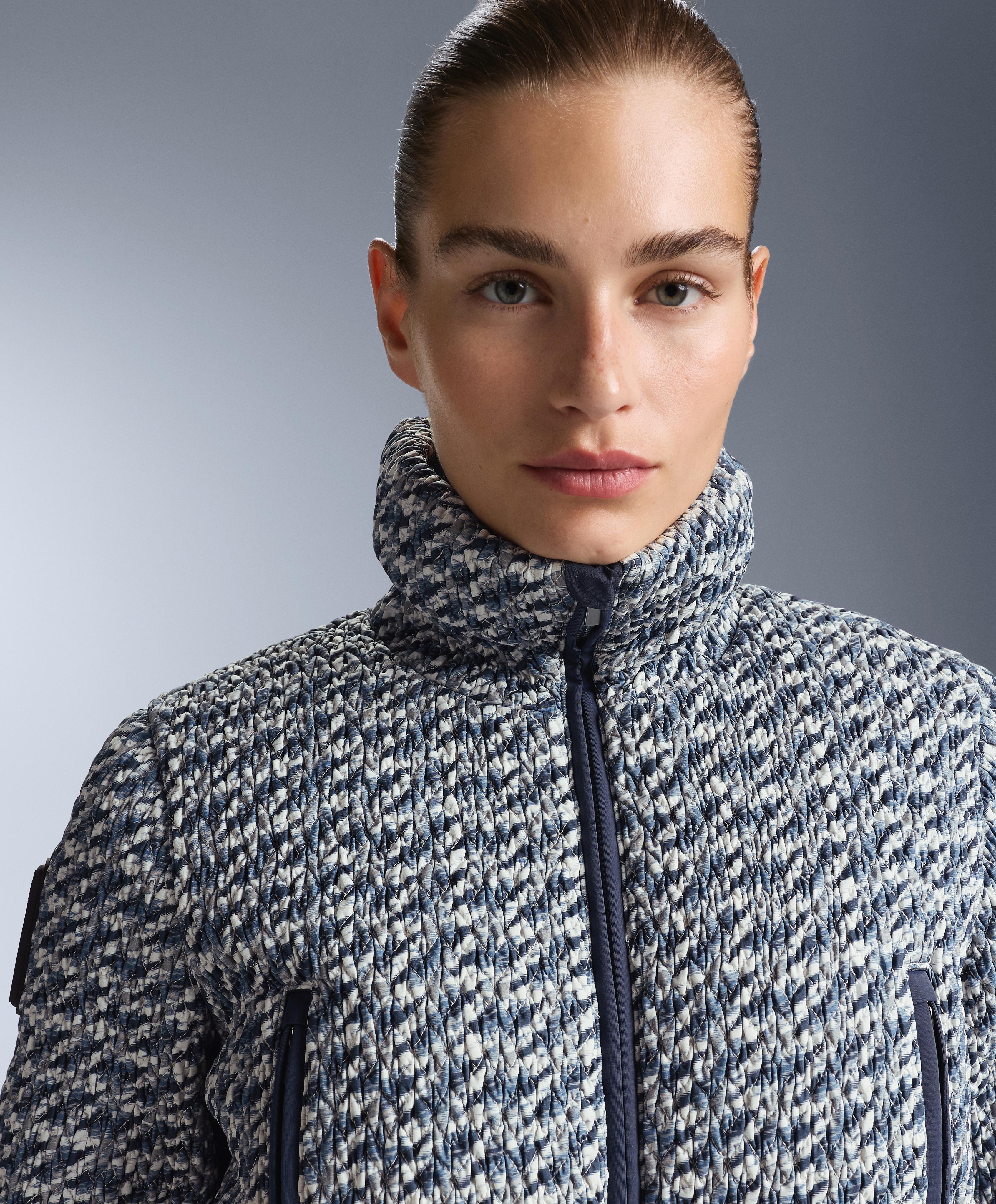MINARDI PIUME SKI water-resistant twist padded 80% down and 20% feather jumpsuit — WASHED DARK BLUE