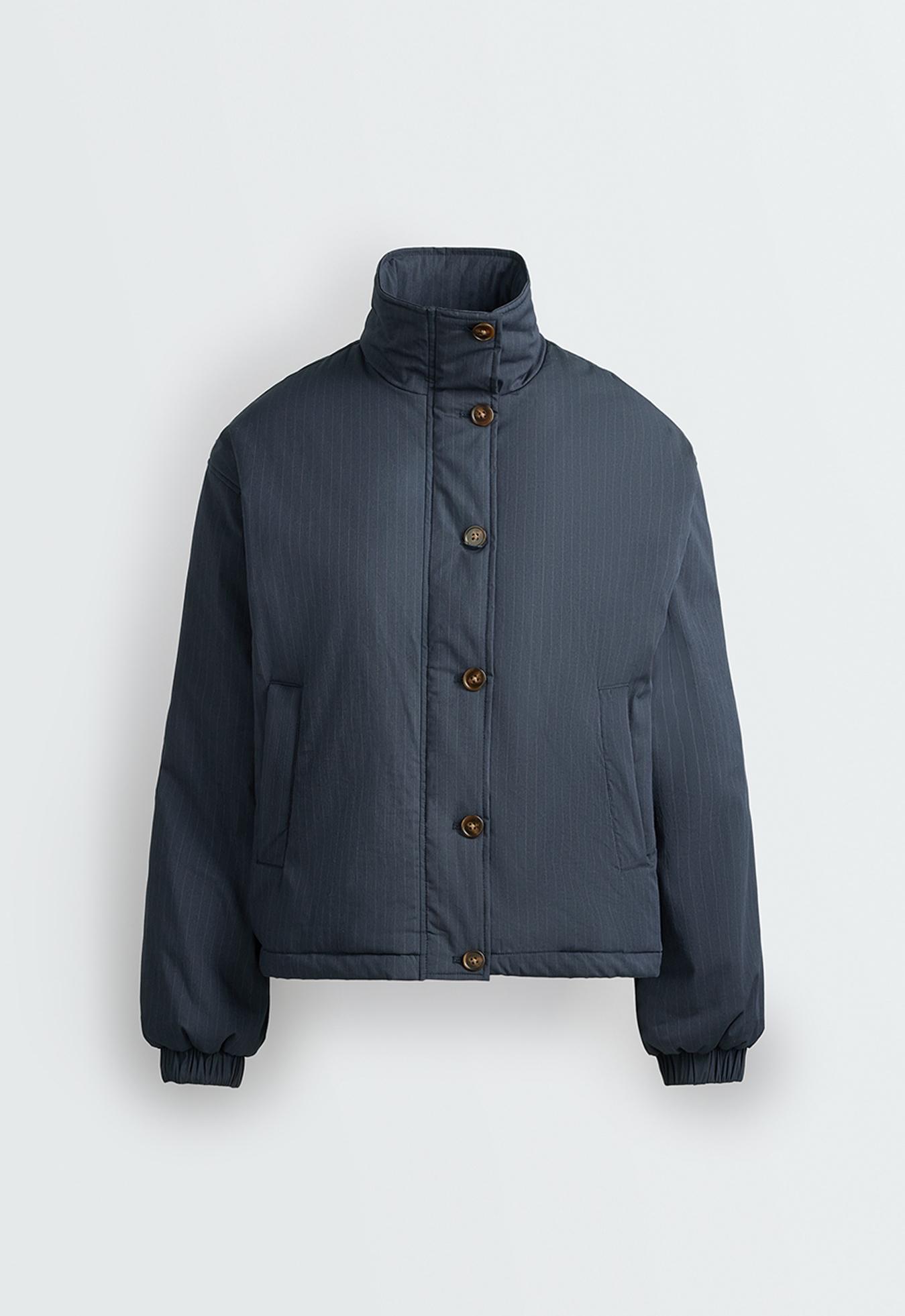 FELLEX® AEROGEL A-line canvas padded jacket — MAUVE-BLUE