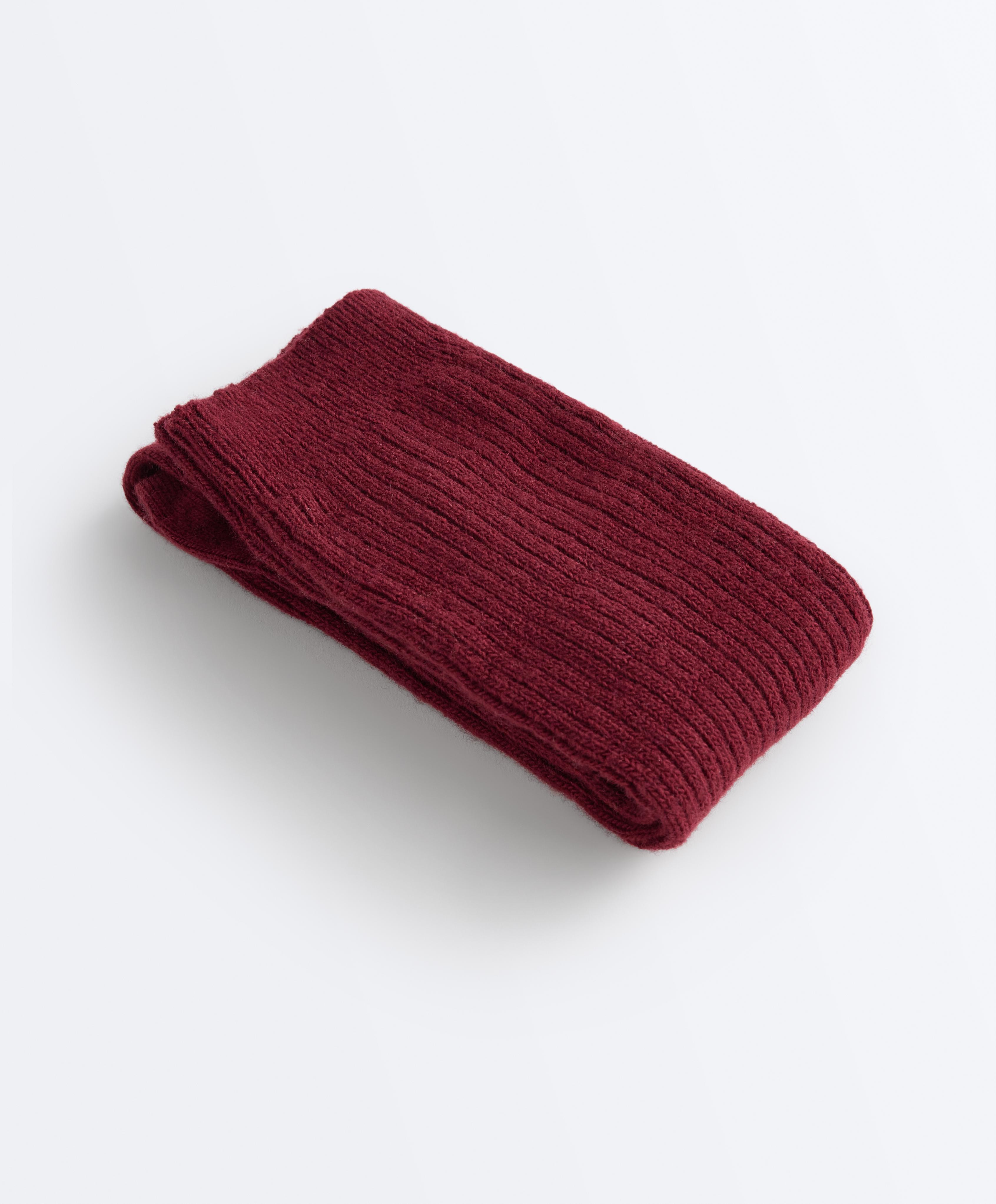 18% cashmere 13% wool long socks — CHERRY