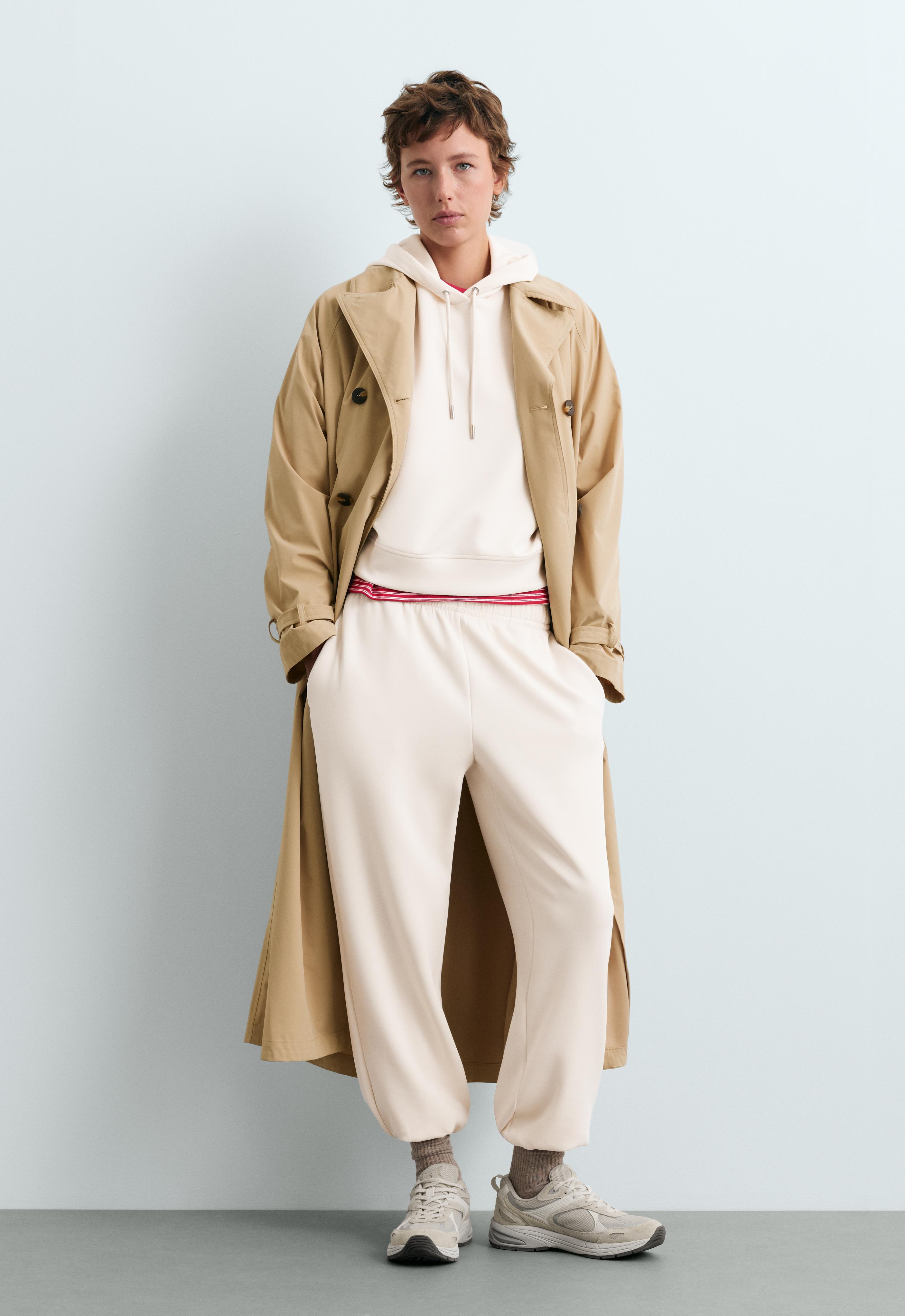 Boxy sweatshirt with brushed modal Boxy sweatshirt with brushed modal