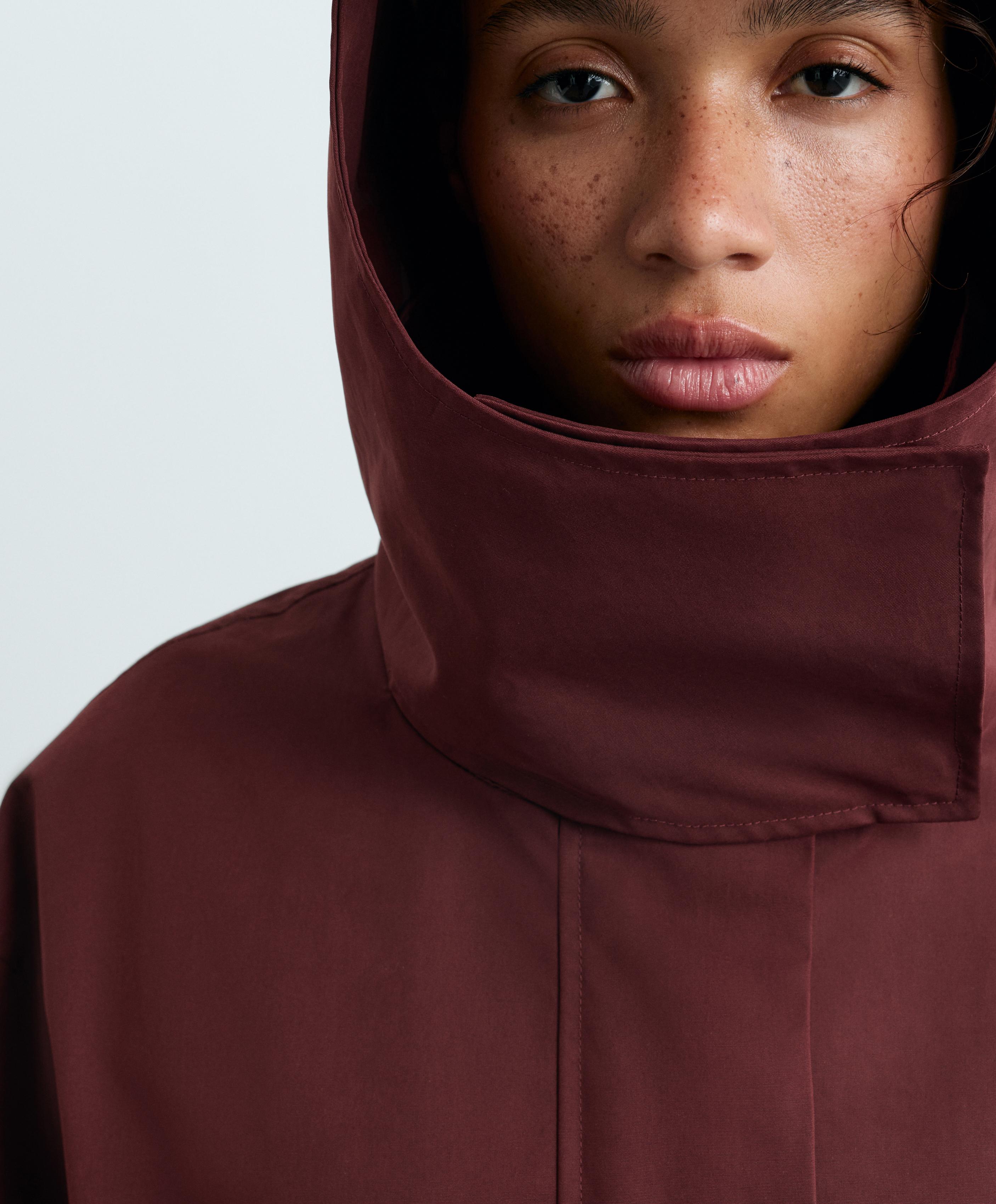A-line 10k waterproof cotton jacket — MAROON