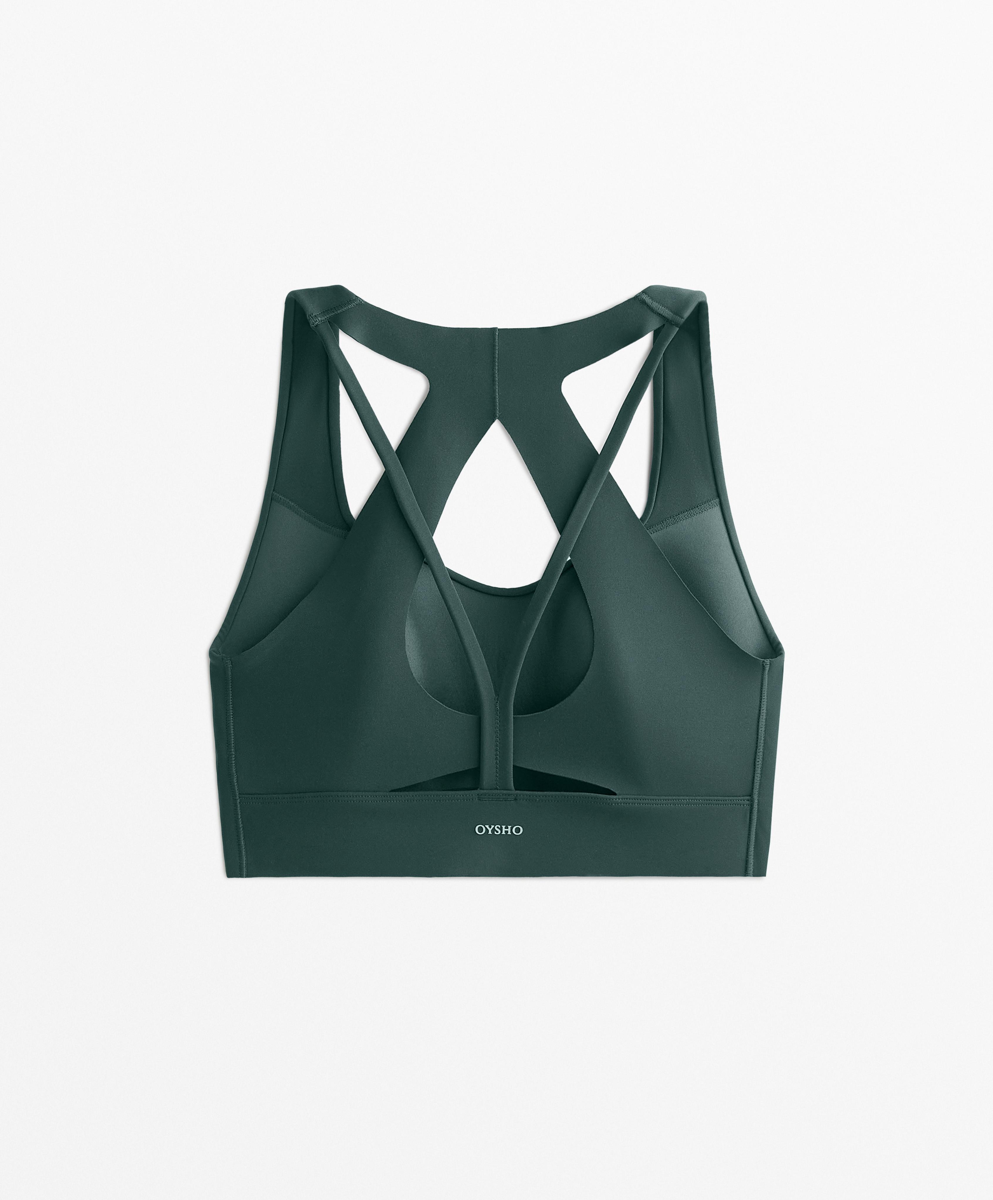 Brassière sport compressive à maintien modéré