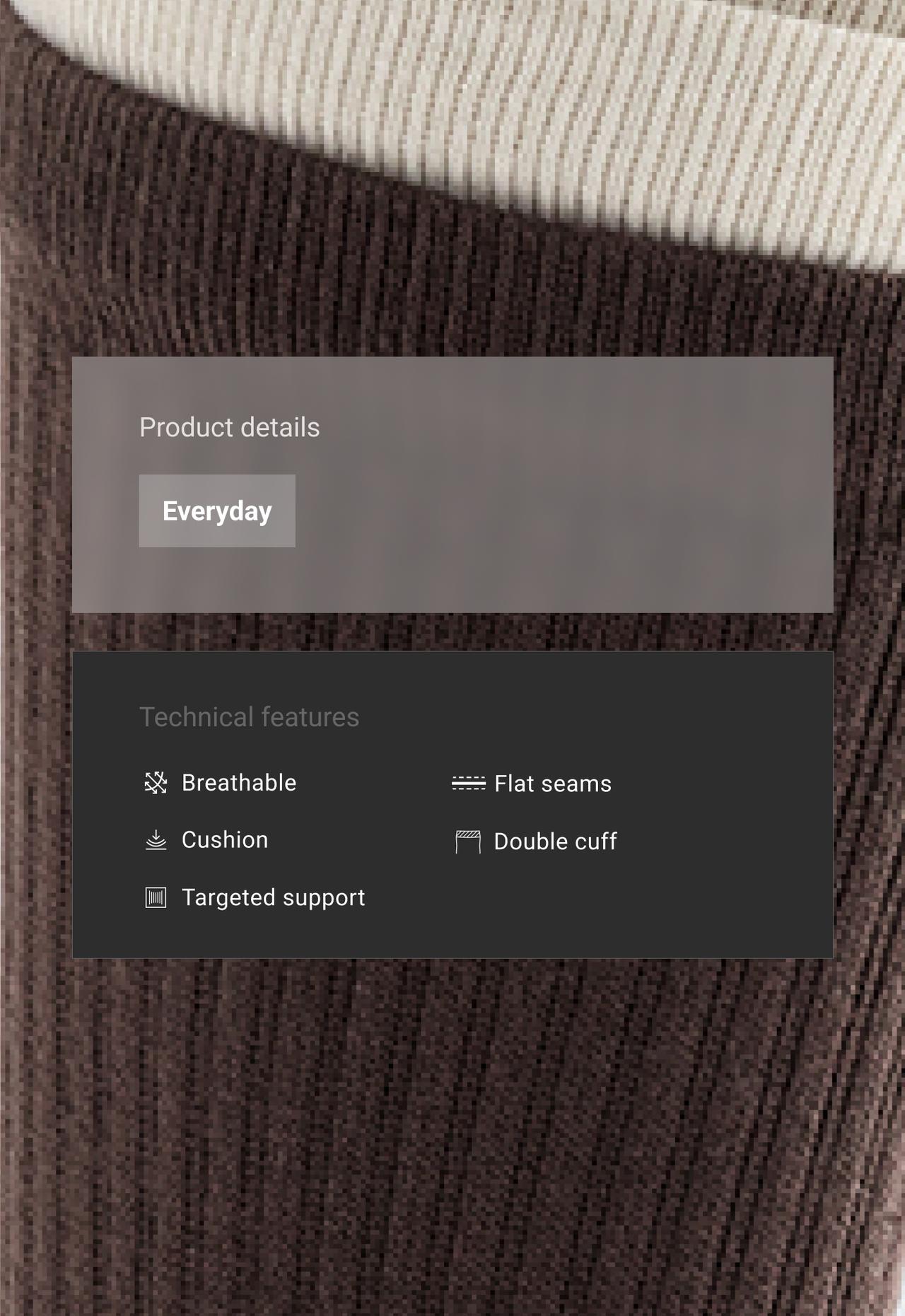 2 pairs of cotton blend classic socks — CHOCOLATE