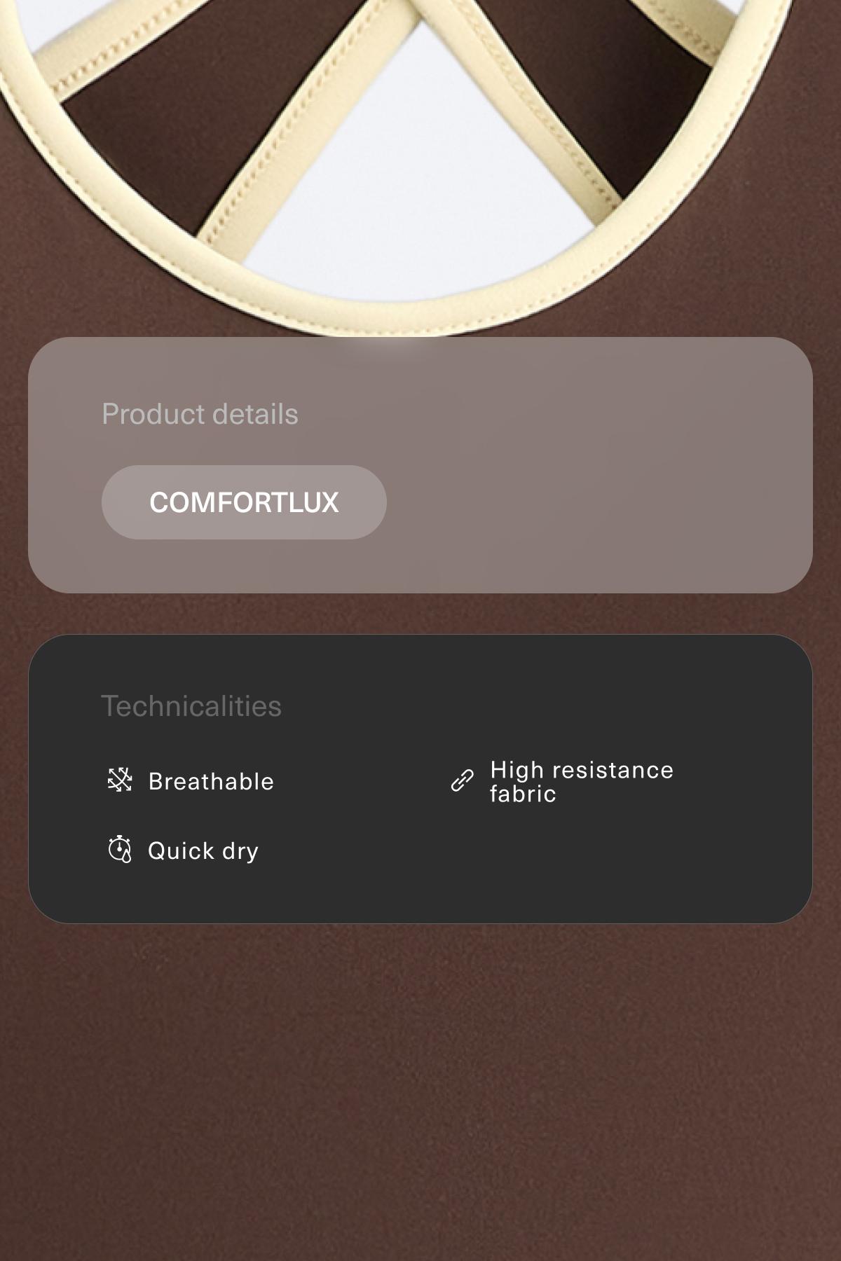 Comfortlux short contrast jumpsuit — BROWN