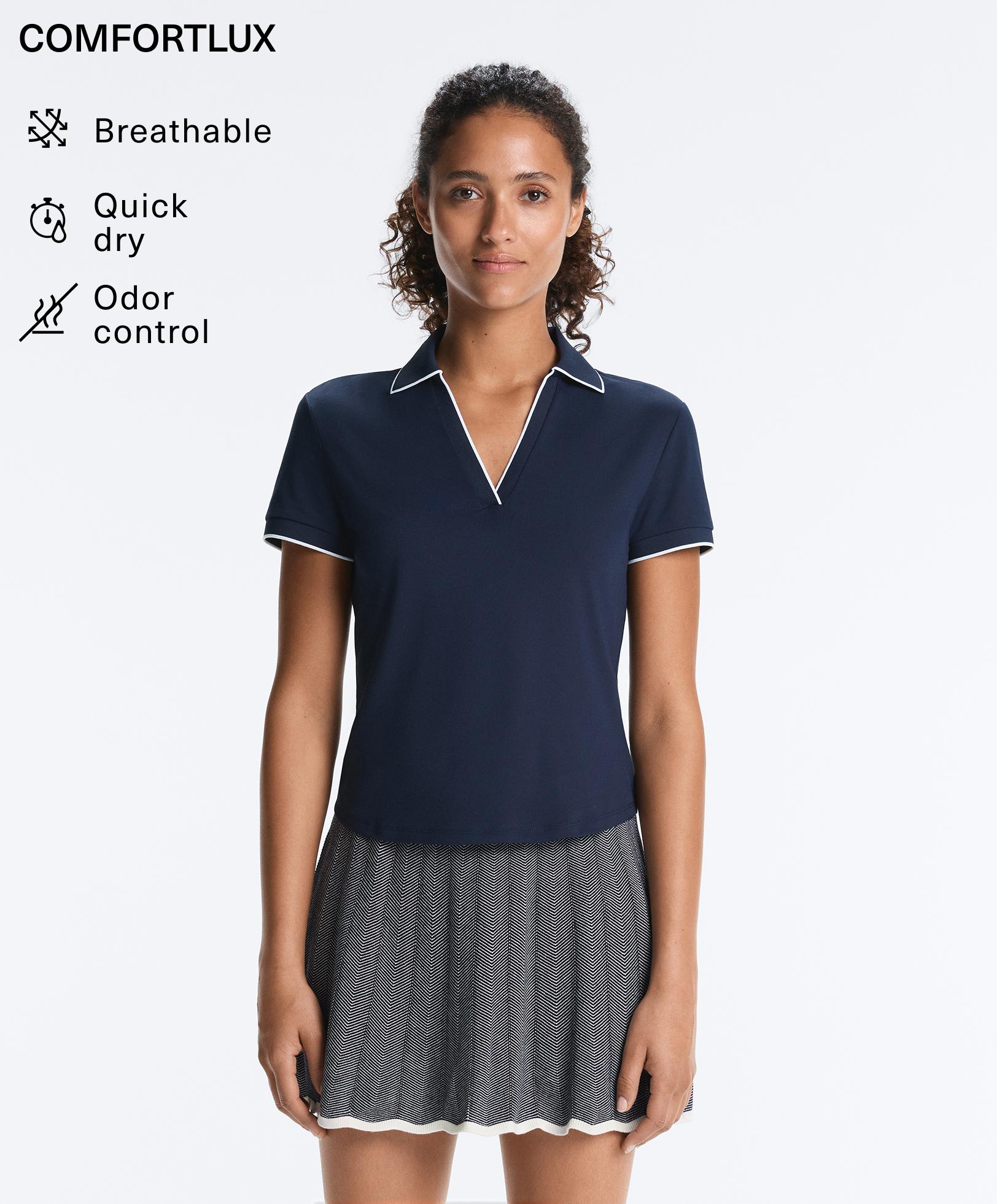 Comfortlux short sleeve piping polo shirt Comfortlux short sleeve piping polo shirt