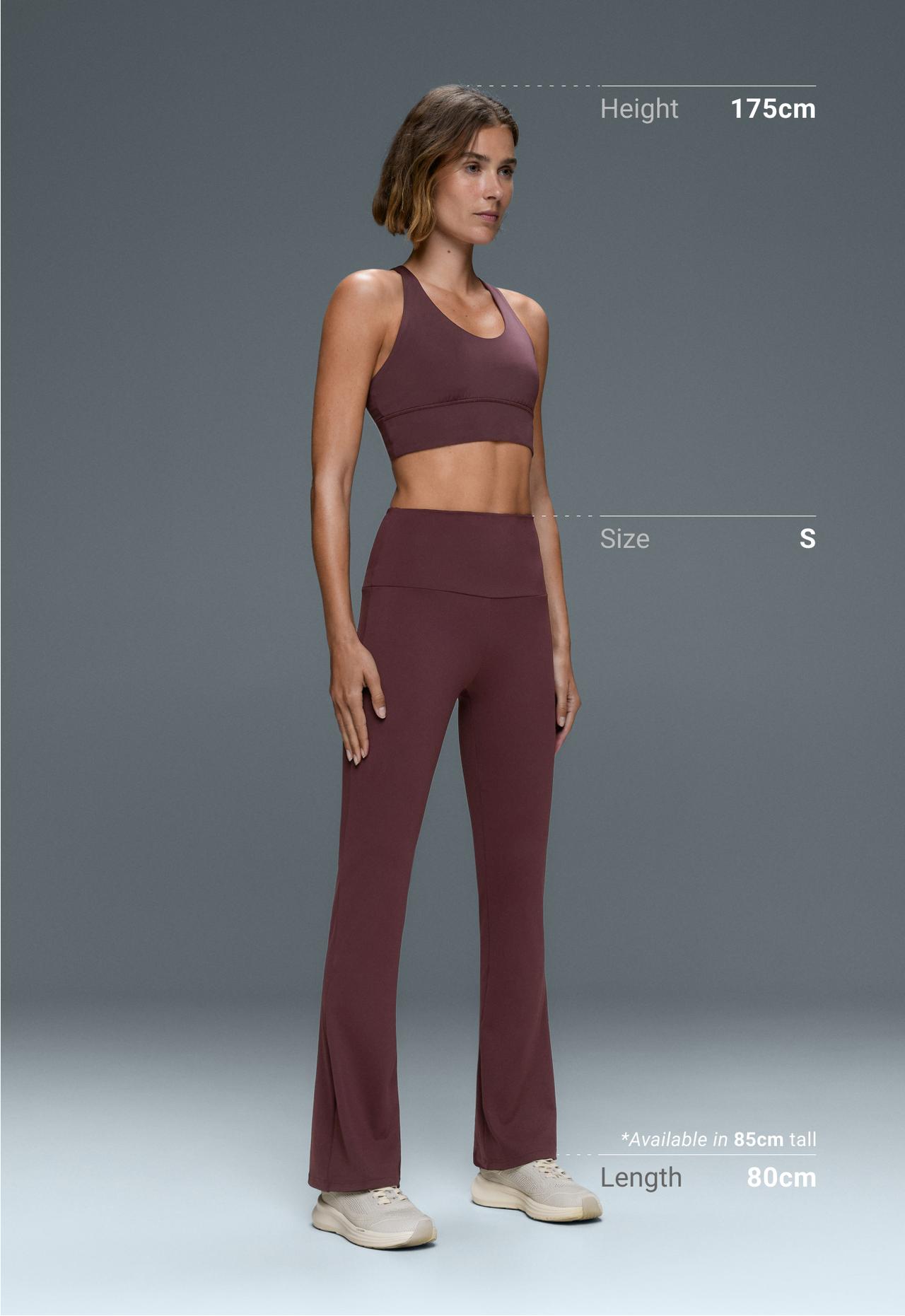 High-rise Comfortlux flare trousers — PLUM