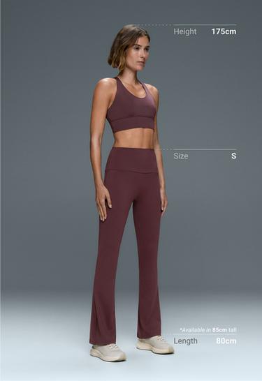 High-rise Comfortlux flare trousers — PLUM 5