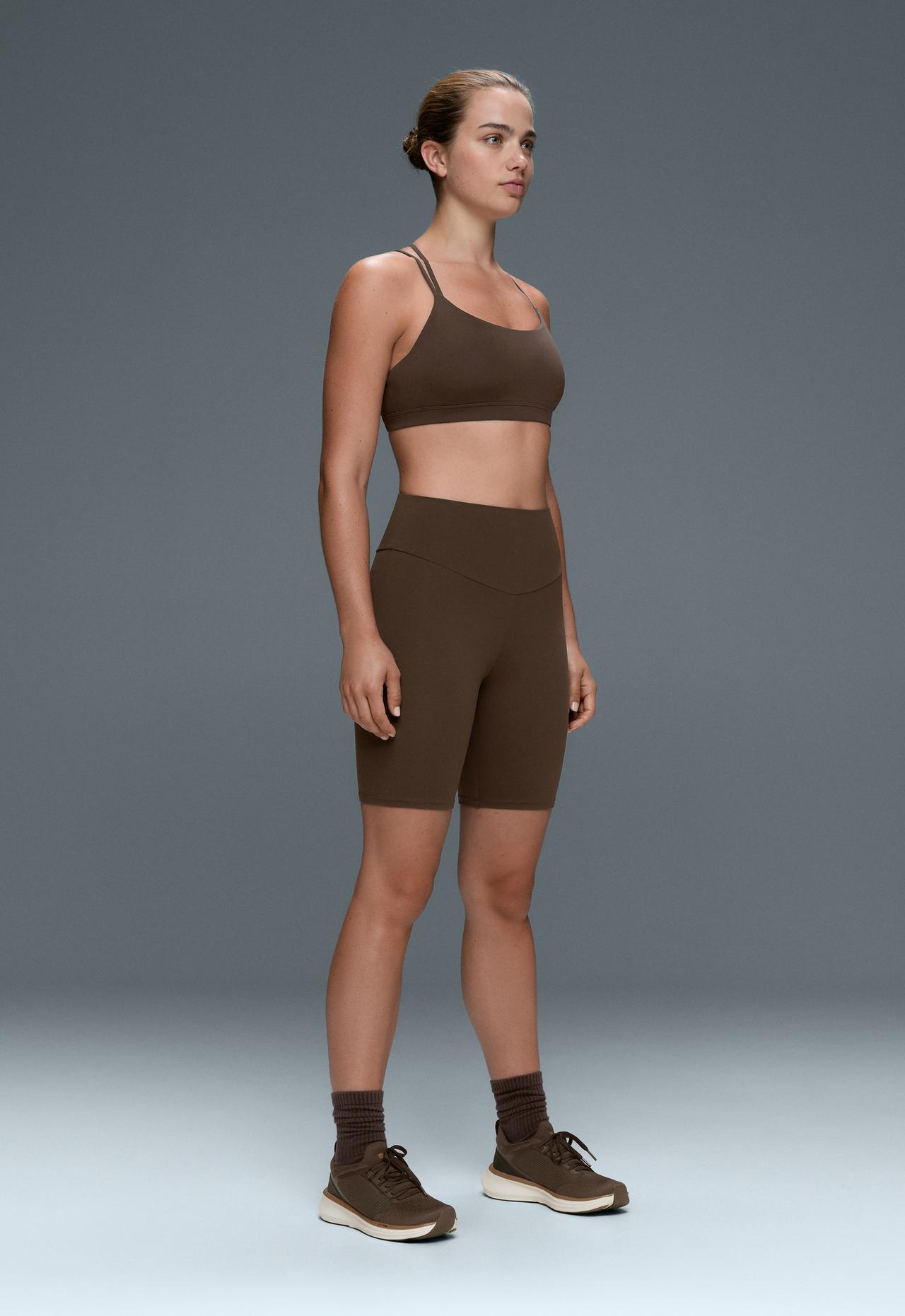 Leggings biker high rise comfortlux 20 cm — DARK BROWN