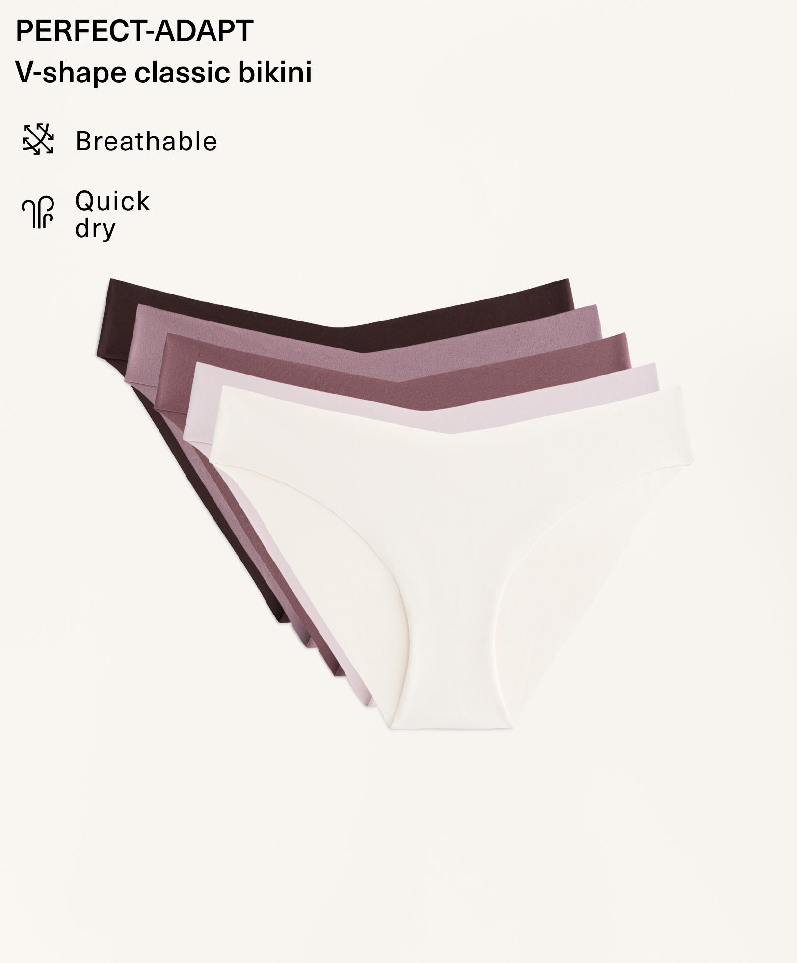 5 par klassiske trusser i blanding med polyamid, usynlige, V-form 5 par klassiske trusser i blanding med polyamid, usynlige, V-form