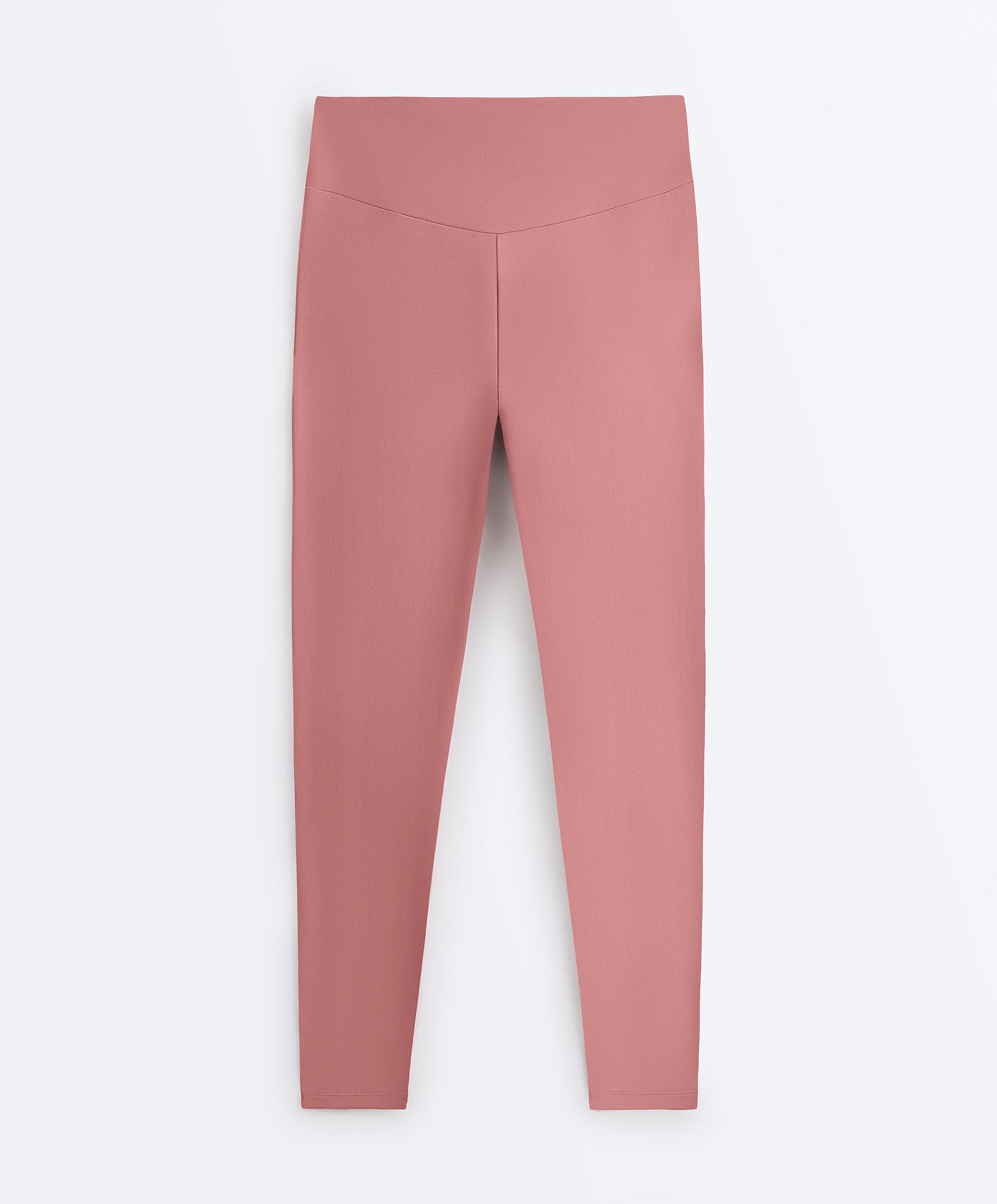 Comfortlux high-waisted ankle-length leggings — PALE PINK