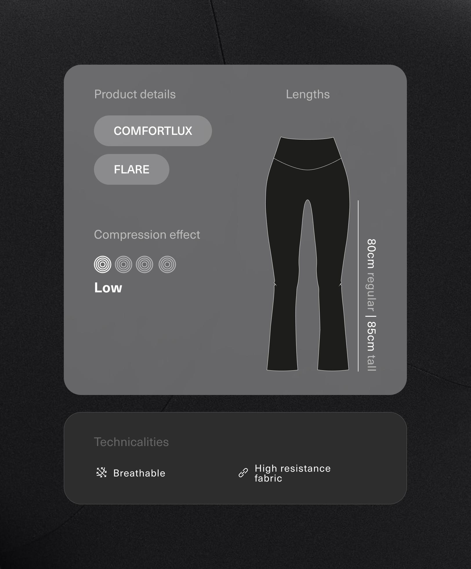 بنطلون فلير Comfortlux بخصر عالٍ بنطلون فلير Comfortlux بخصر عالٍ