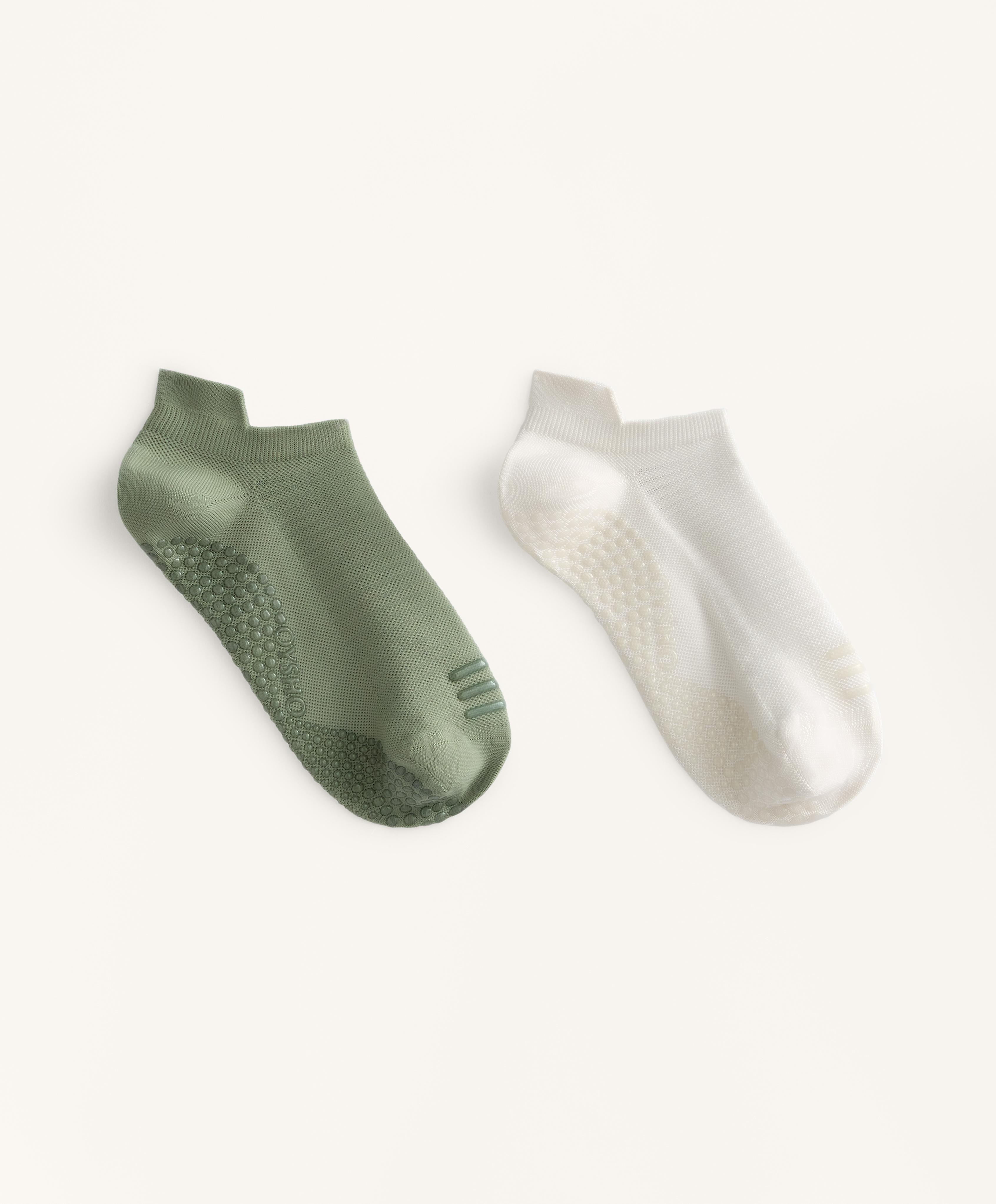 Pack de 2 pares de meias sneaker para Yoga e Pilates em mistura de poliamida