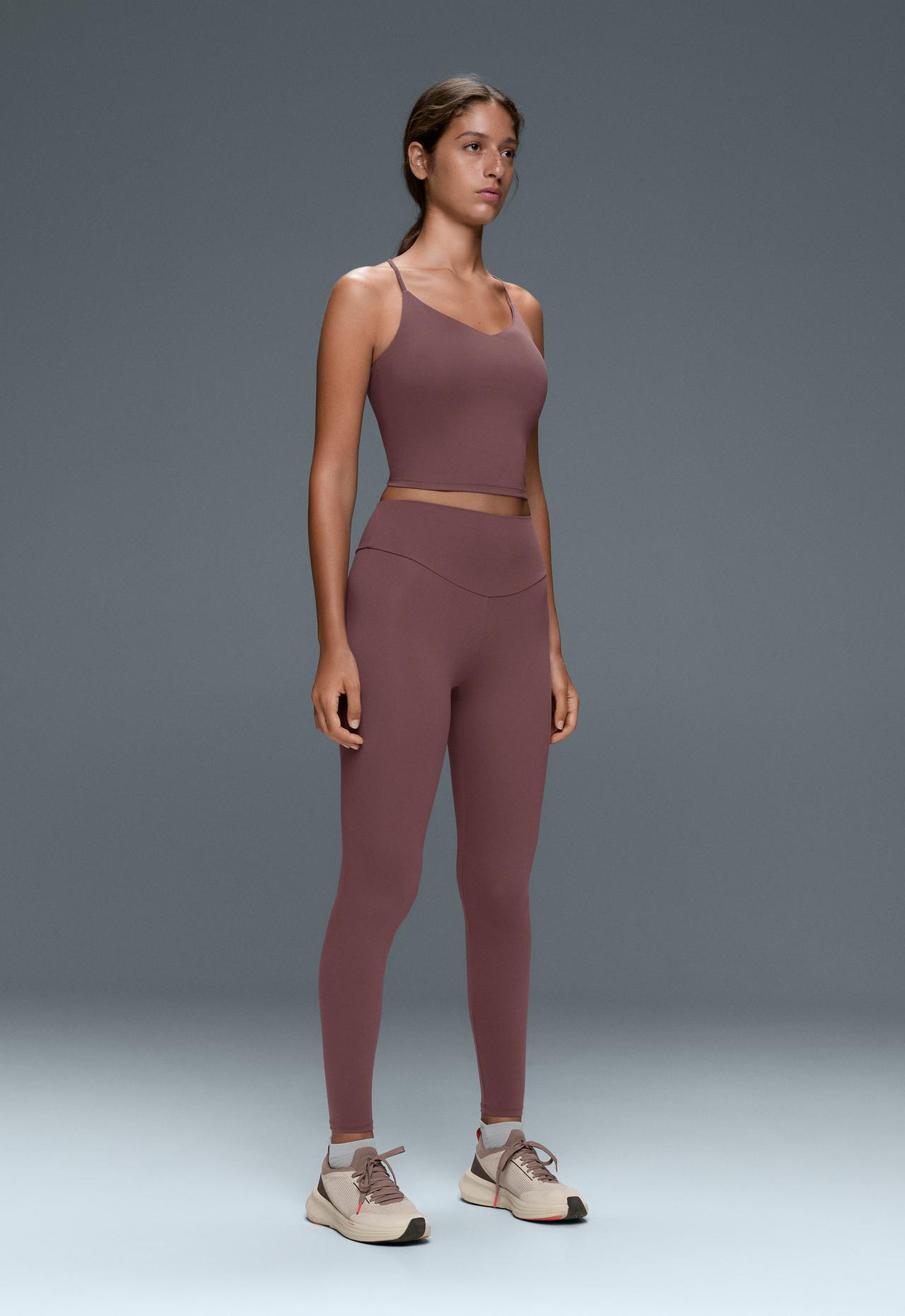 Comfortlux adjustable-strap tank top — MAUVE