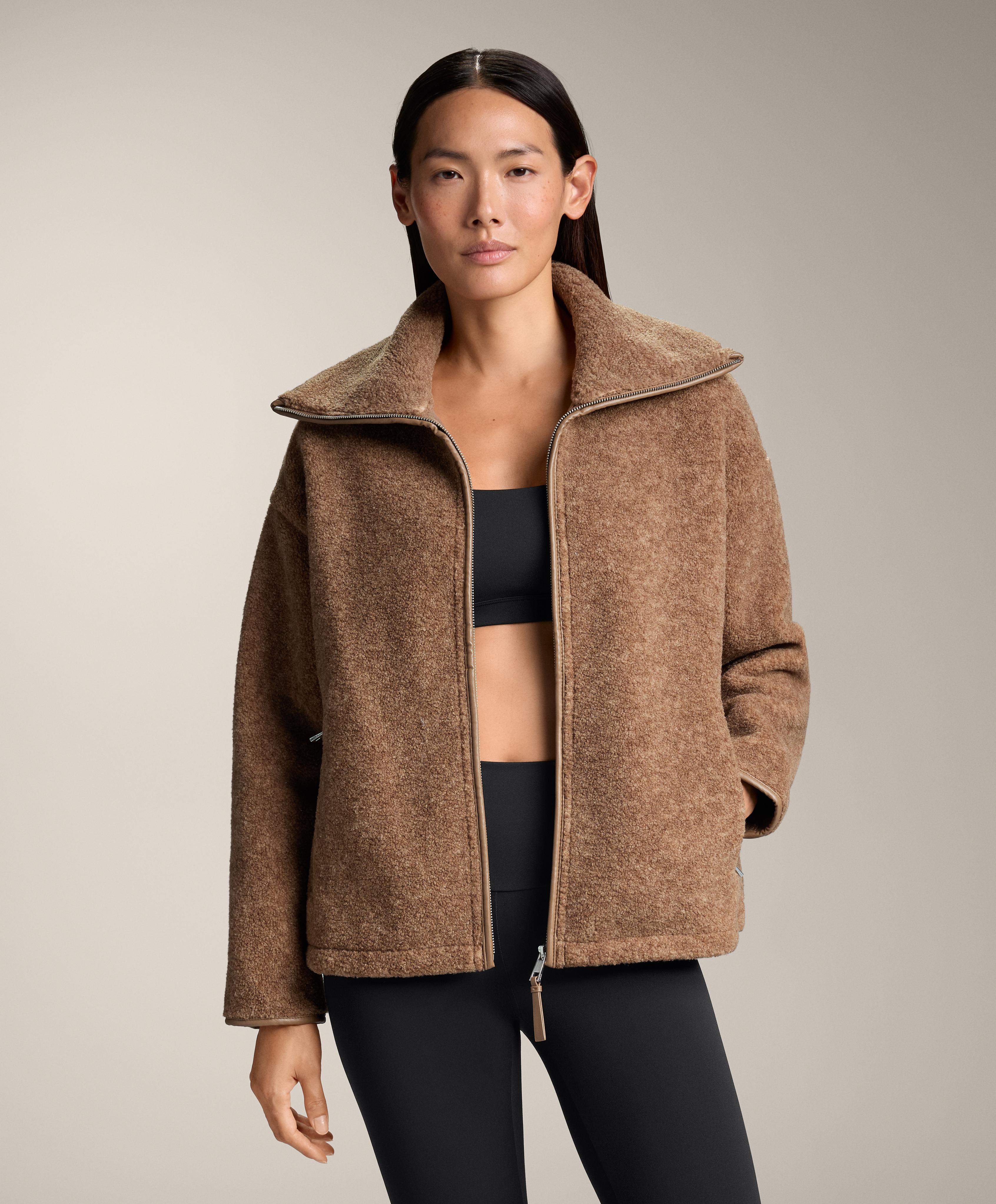 Boxy faux-shearling jacket