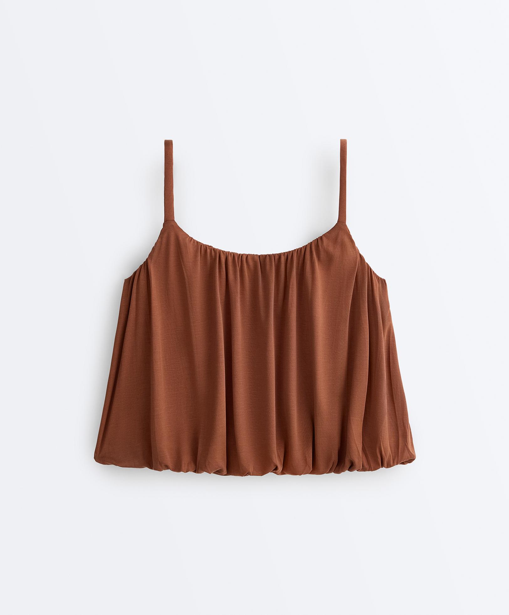 Modal blend strappy top — TERRACOTTA