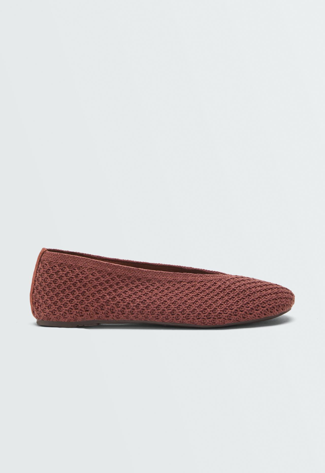 Crochet ballet flats — TERRACOTTA