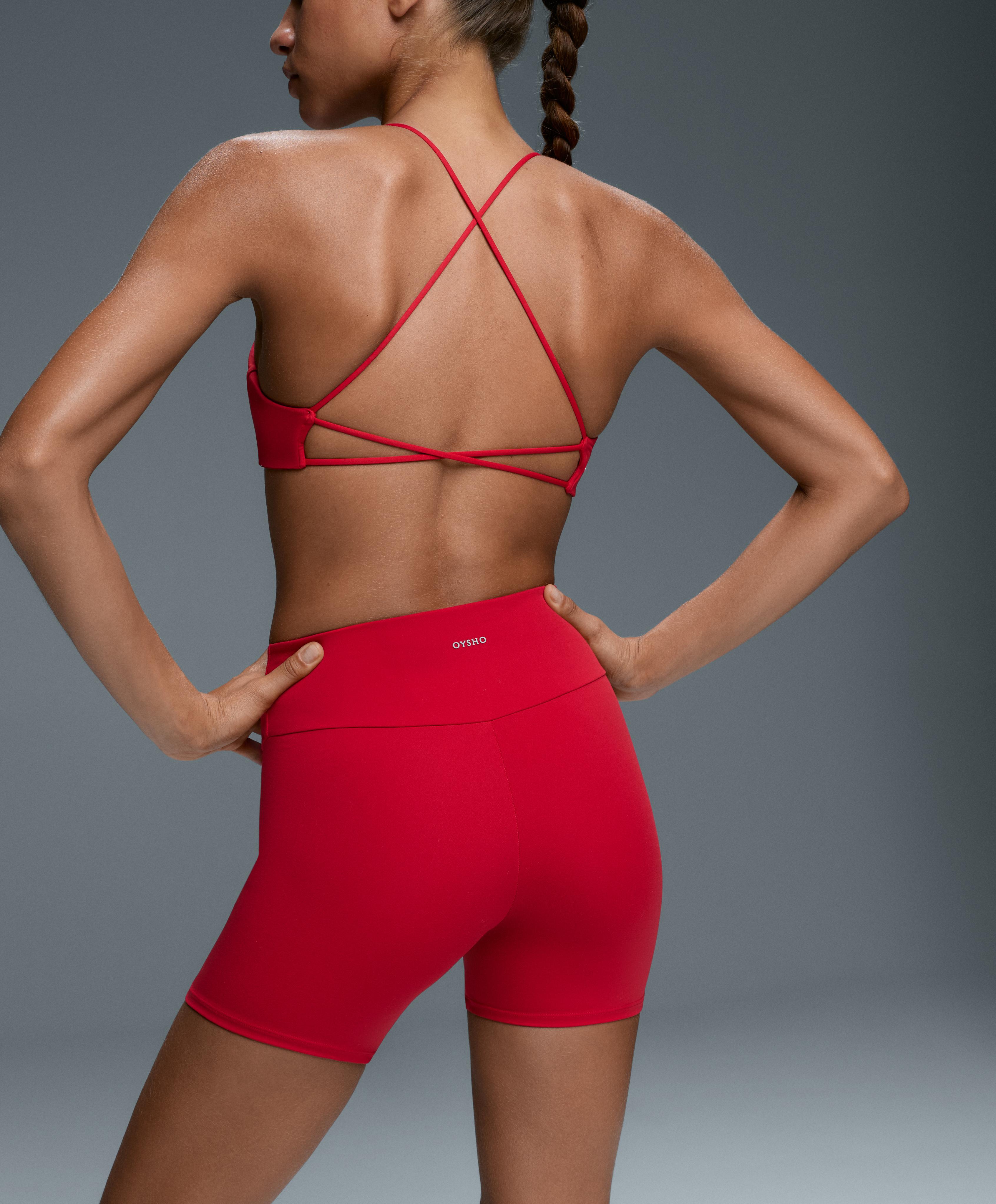 Comfortlux high-waisted 10cm hot pants — STRONG RED