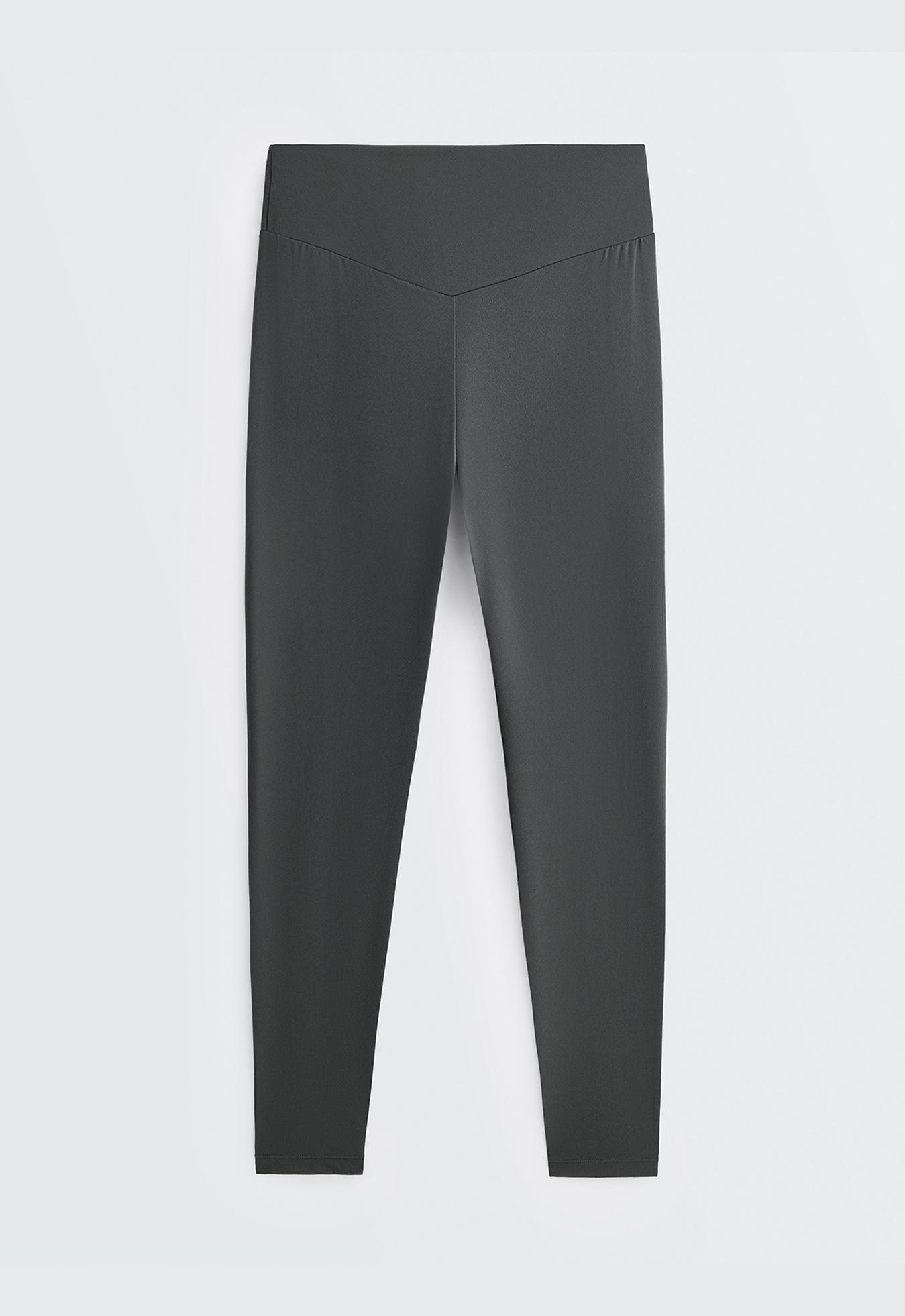 Comfortlux high-waisted ankle-length leggings — STEEL GREY