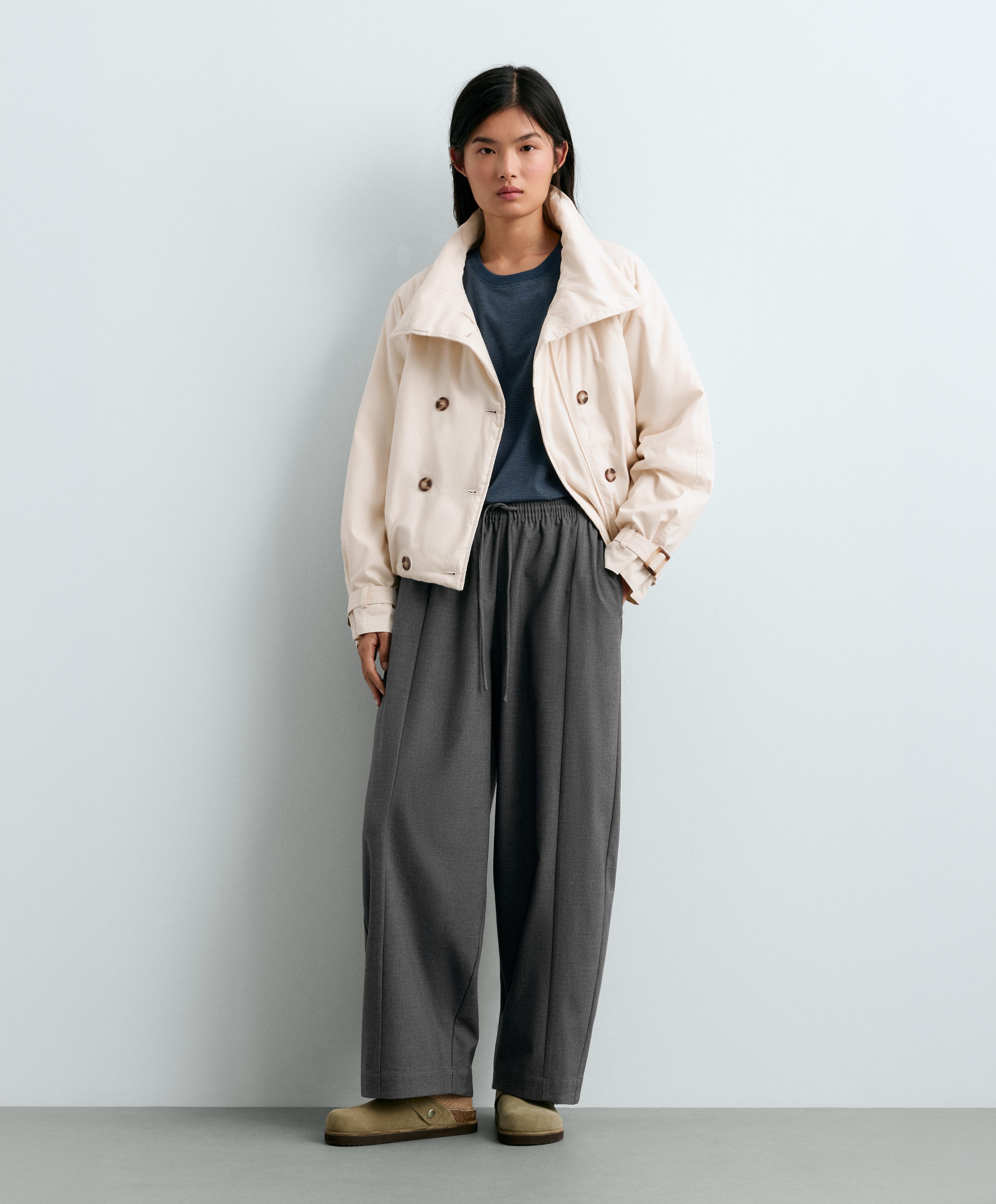 13% wool balloon trousers — GREY