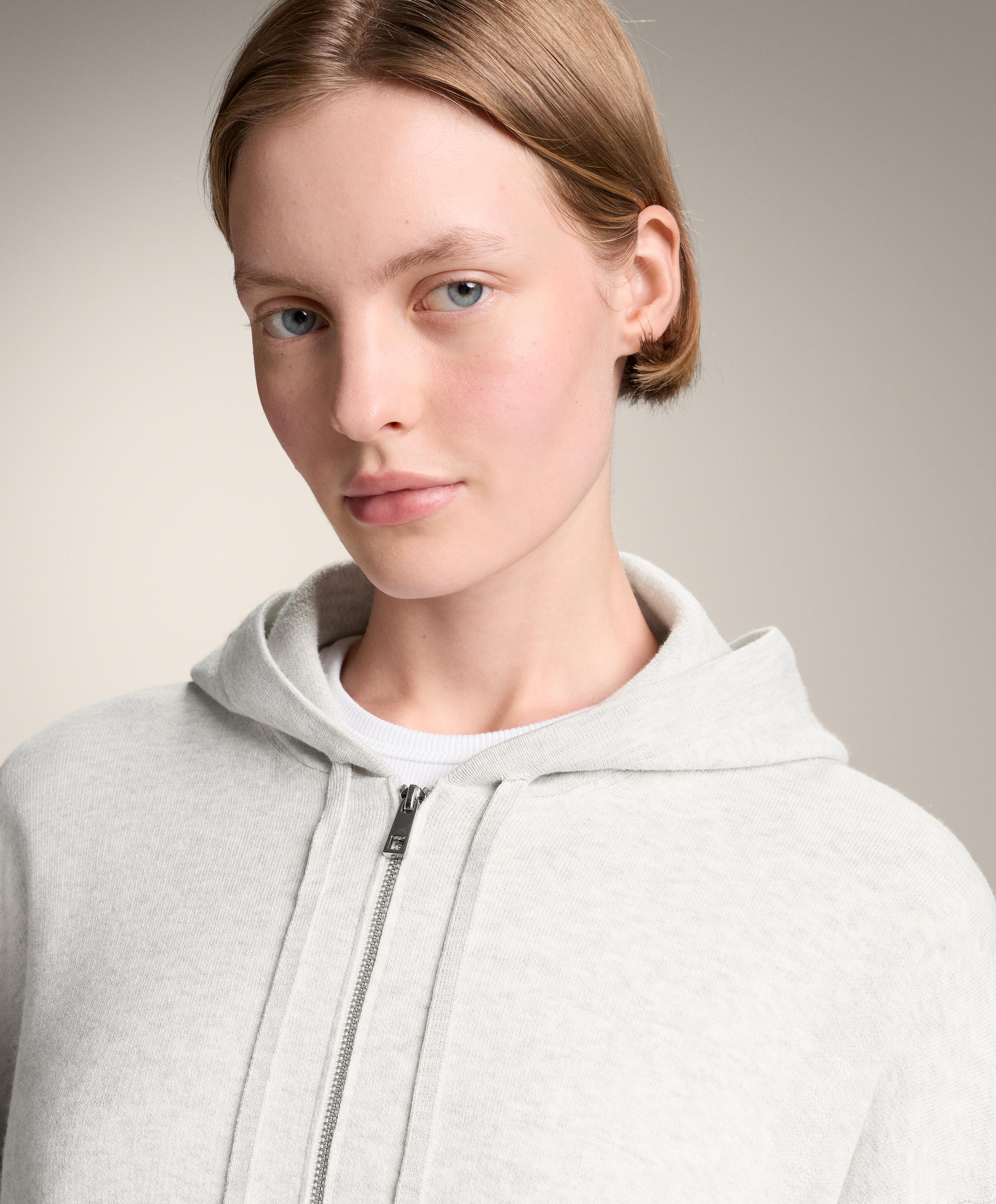 Long knit hooded jacket - Sale Long knit hooded jacket - Sale