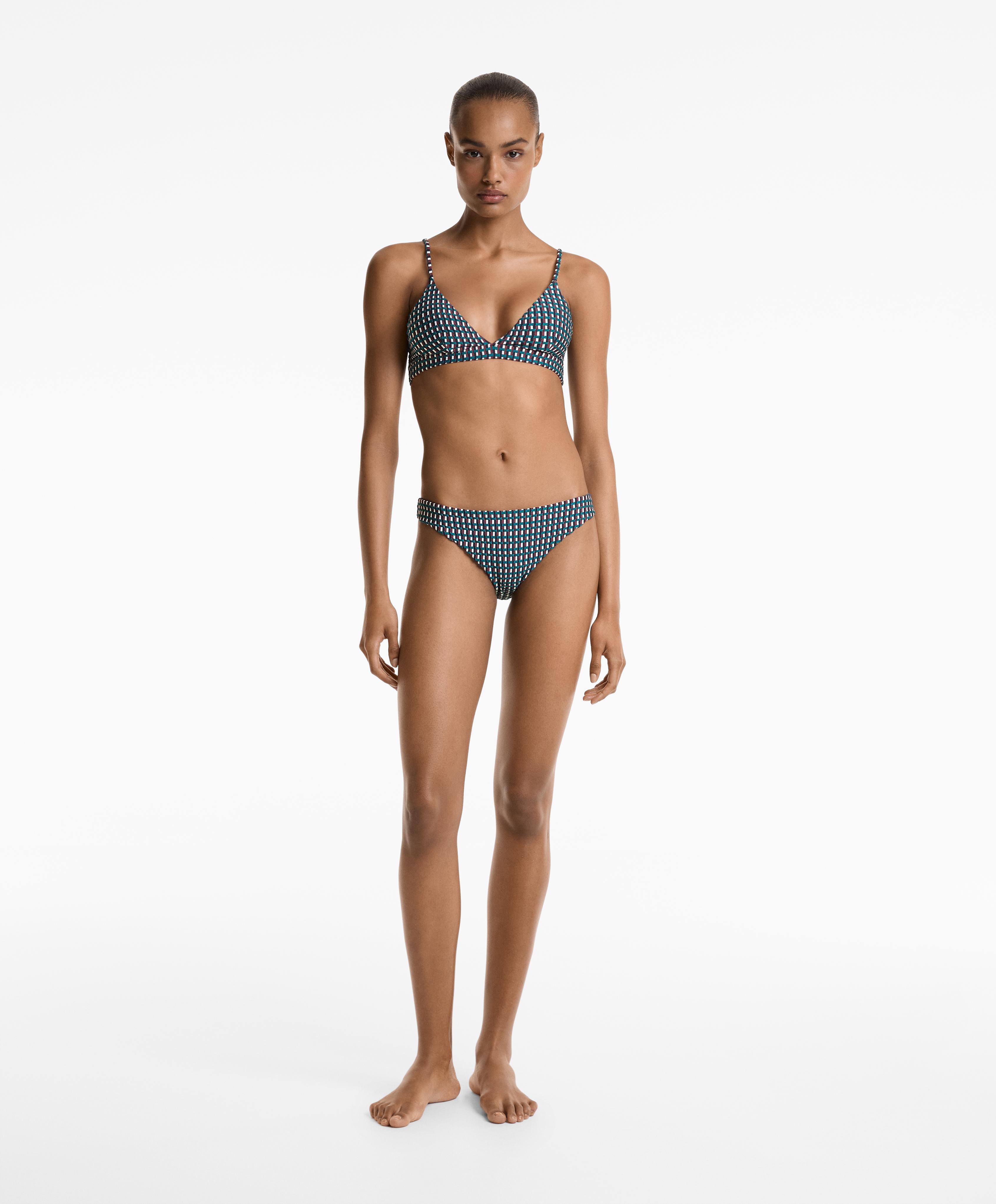 Three-colour jacquard classic bikini briefs - Sale Three-colour jacquard classic bikini briefs - Sale