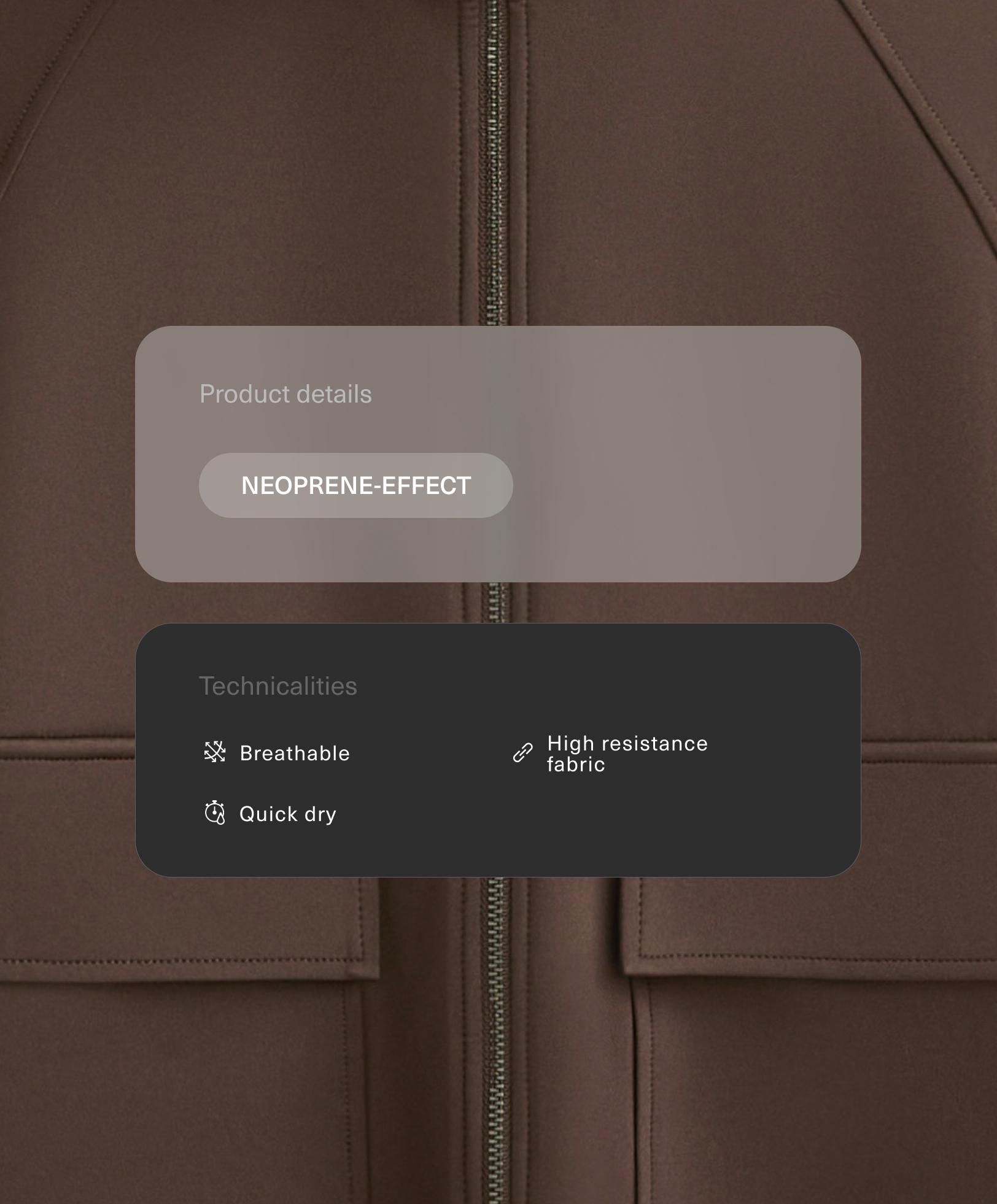 Neoprene-effect jacket with pockets - Sale