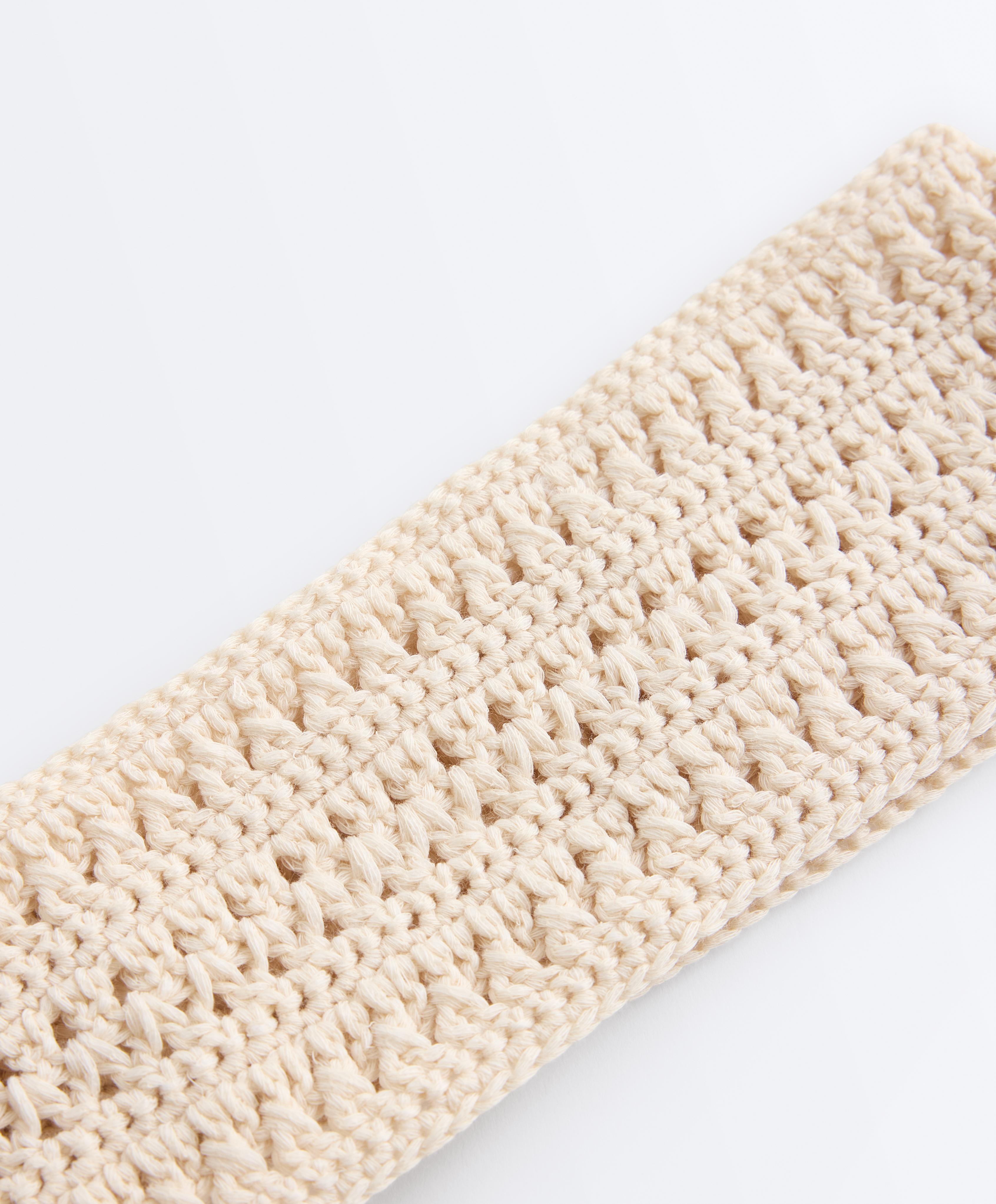 Crochet headband — ECRU