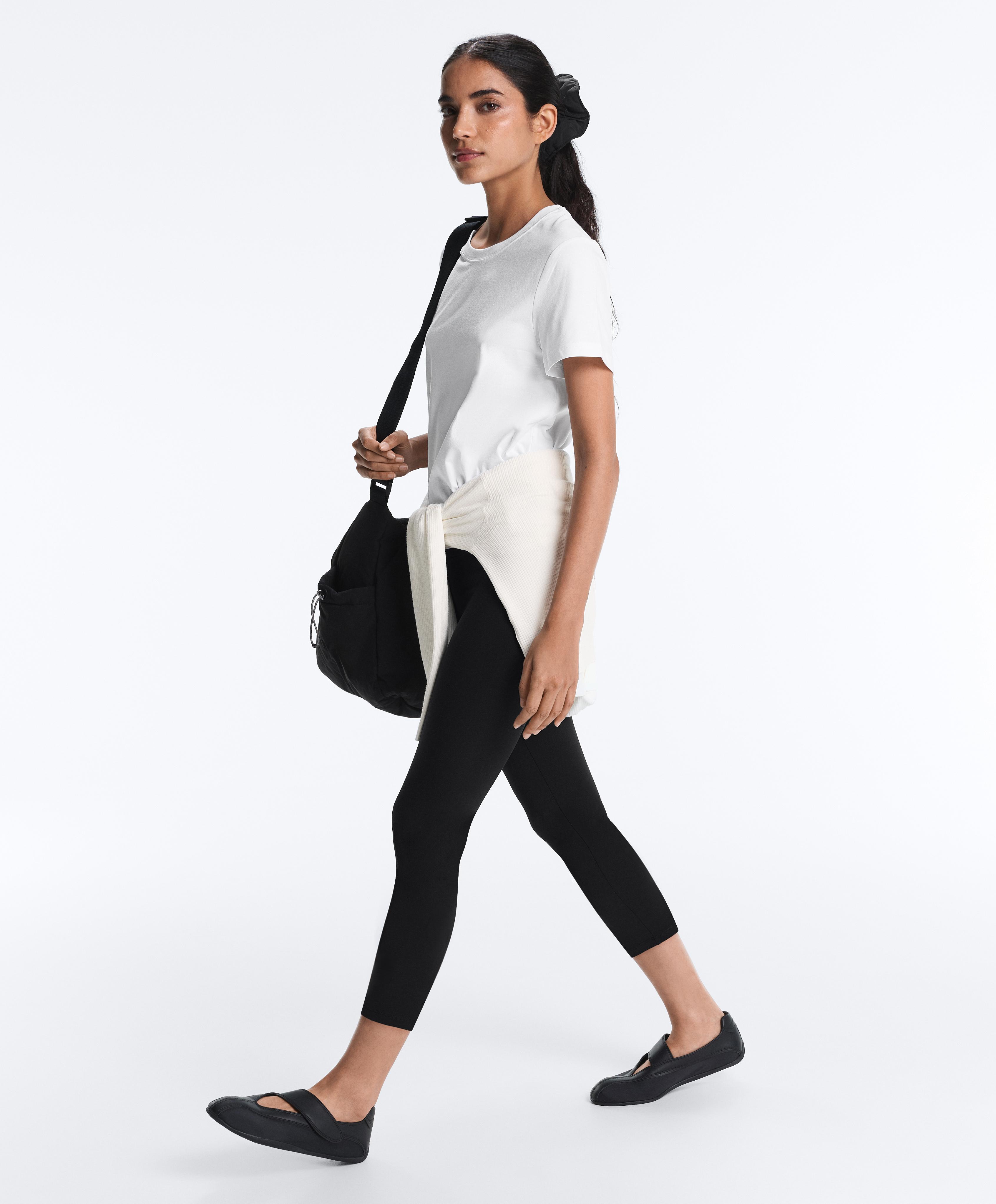 Regular cotton blend short-sleeve T-shirt — WHITE