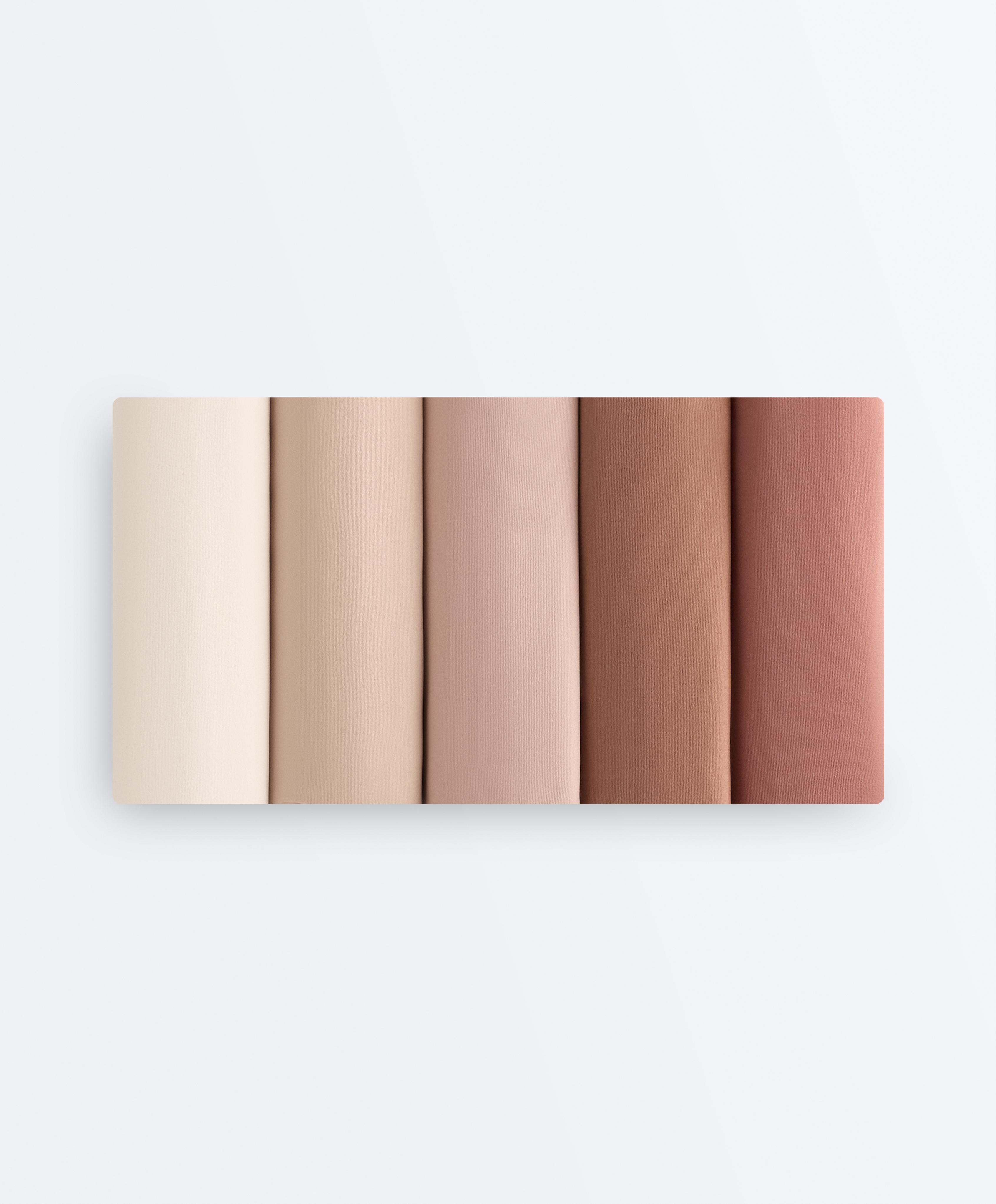 5 PANTONE™ polyamide blend invisible Brazilian briefs — BEIGE