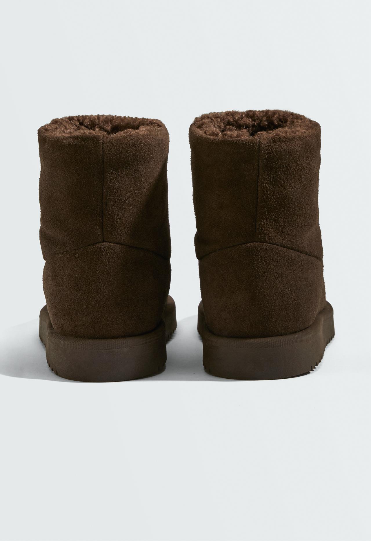 Leather ankle boots — BROWN