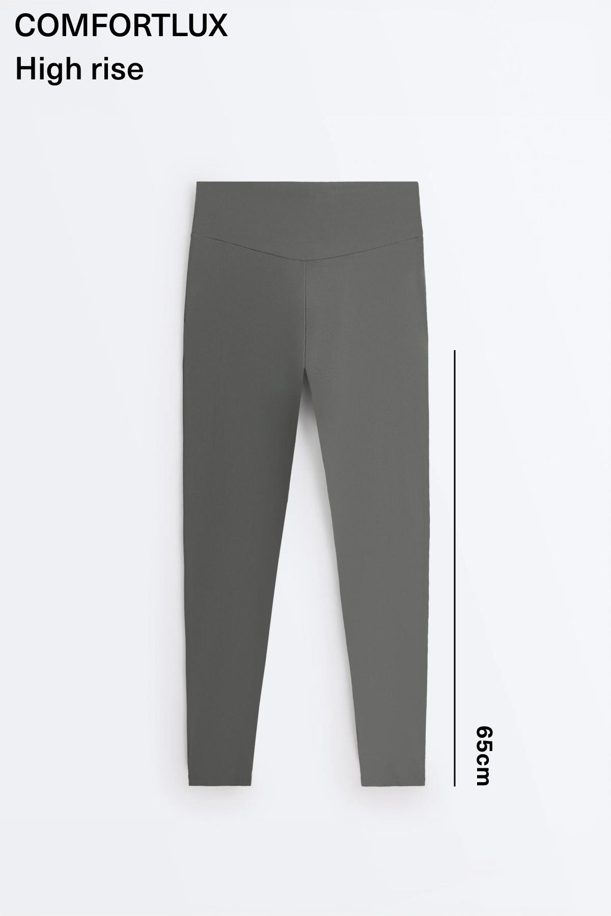 Comfortlux high-waisted ankle-length leggings — DARK ANTHRACITE