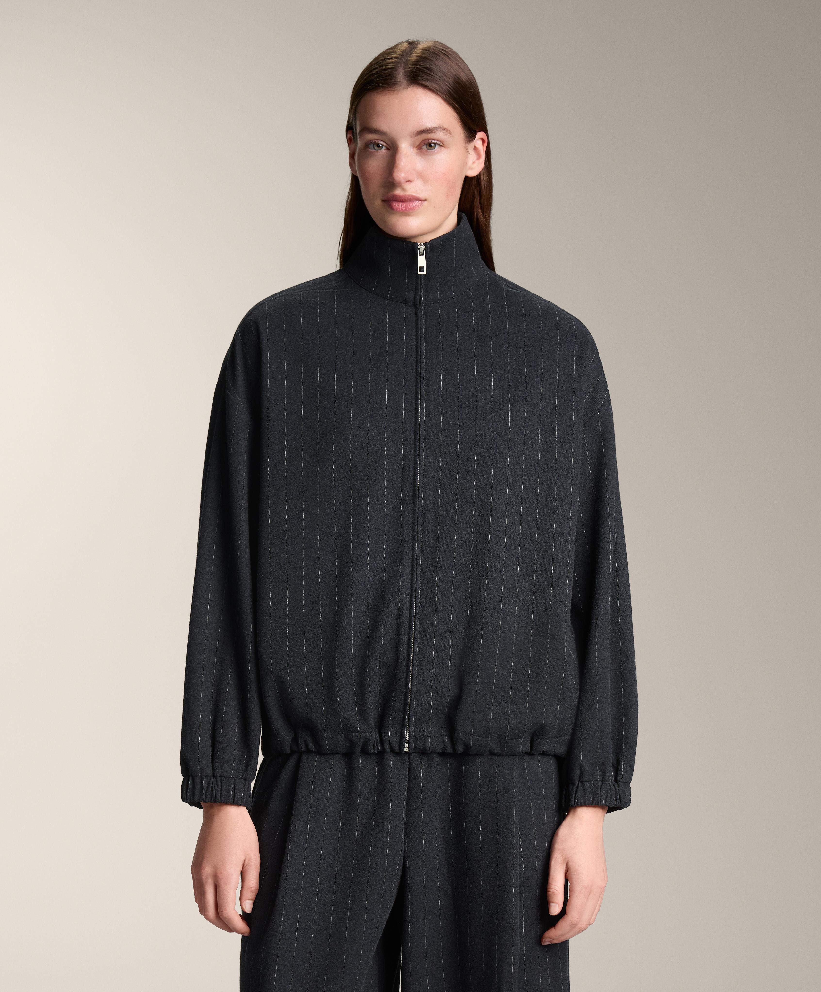 Structured pinstripe jacket