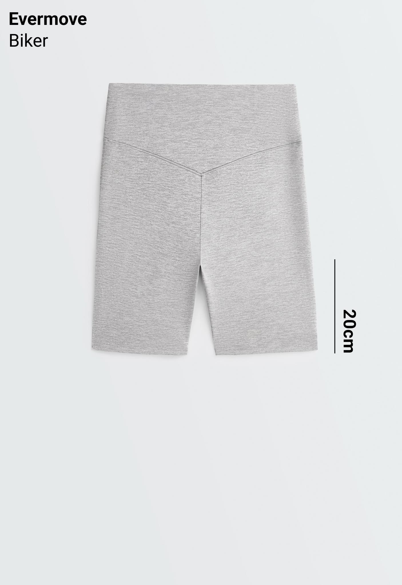 Evermove high-rise 20cm cycle leggings — MID-GREY MELANGE