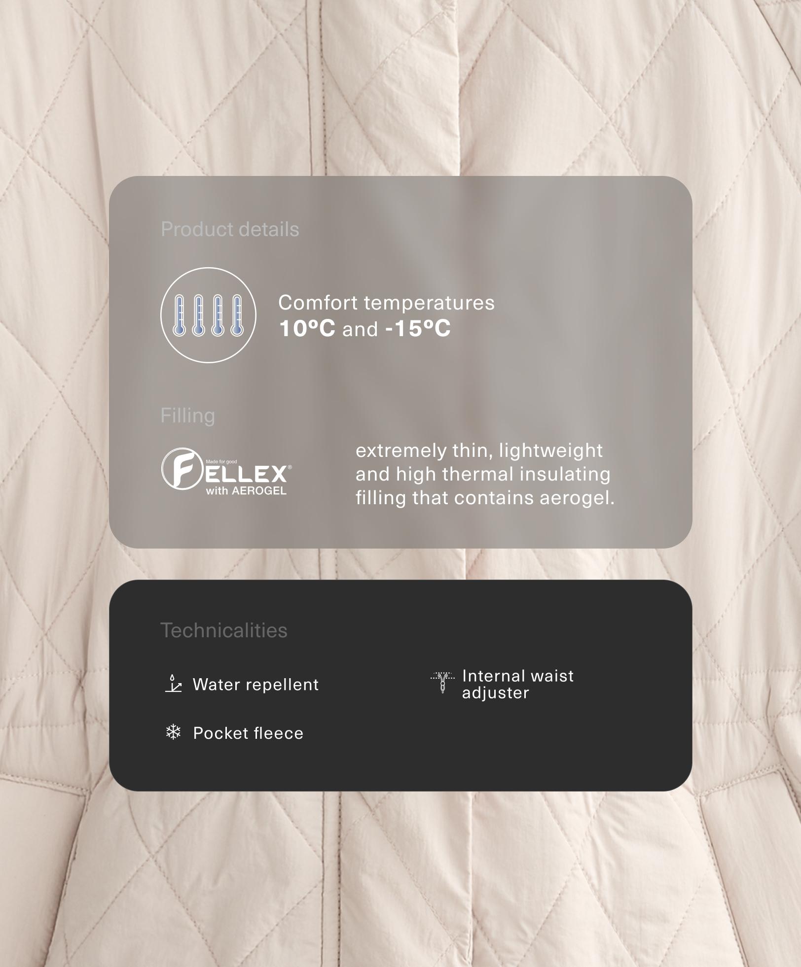 Veste longue matelassée FELLEX® avec AEROGEL