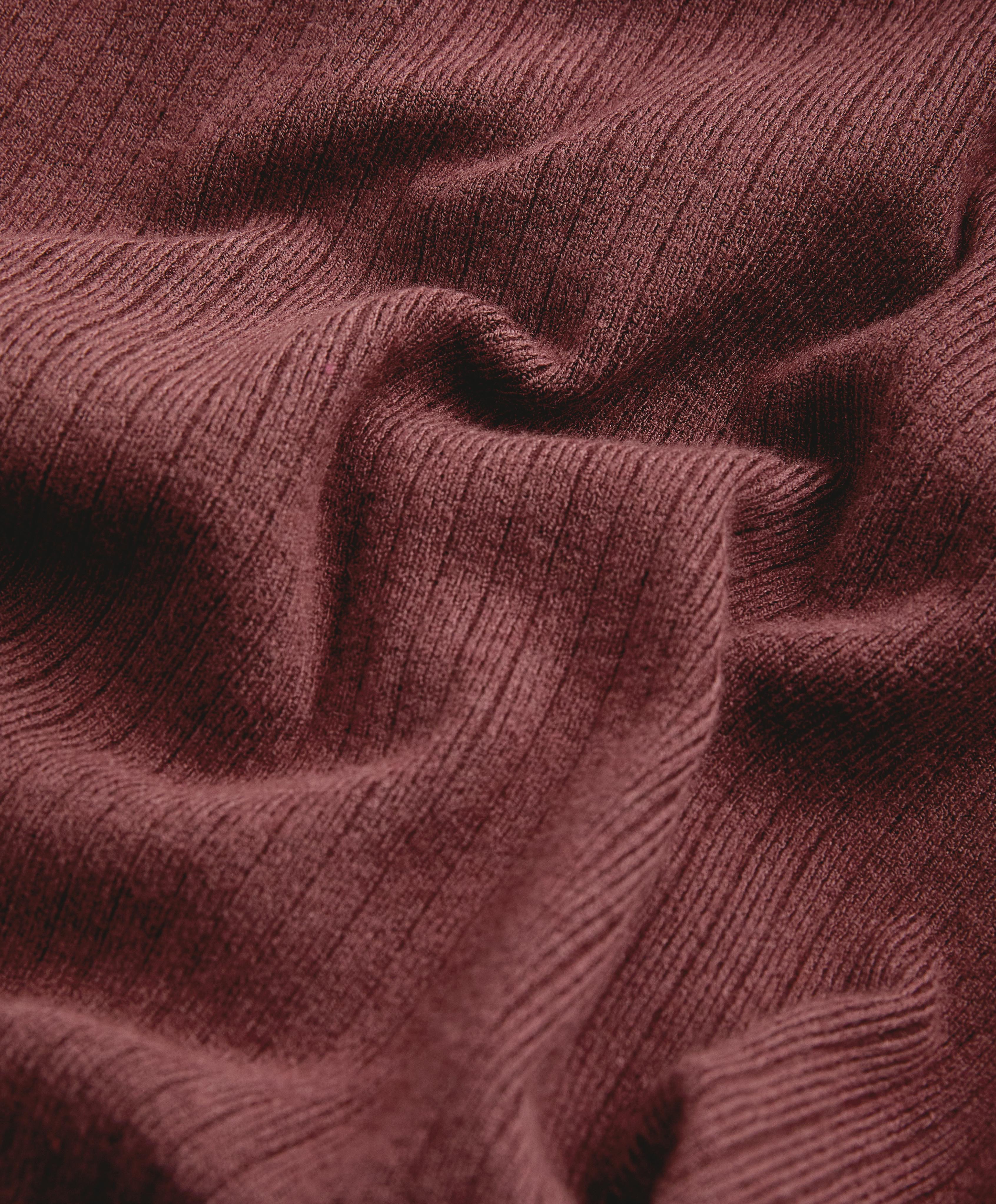 Wrap knit jumper — MAHOGANY