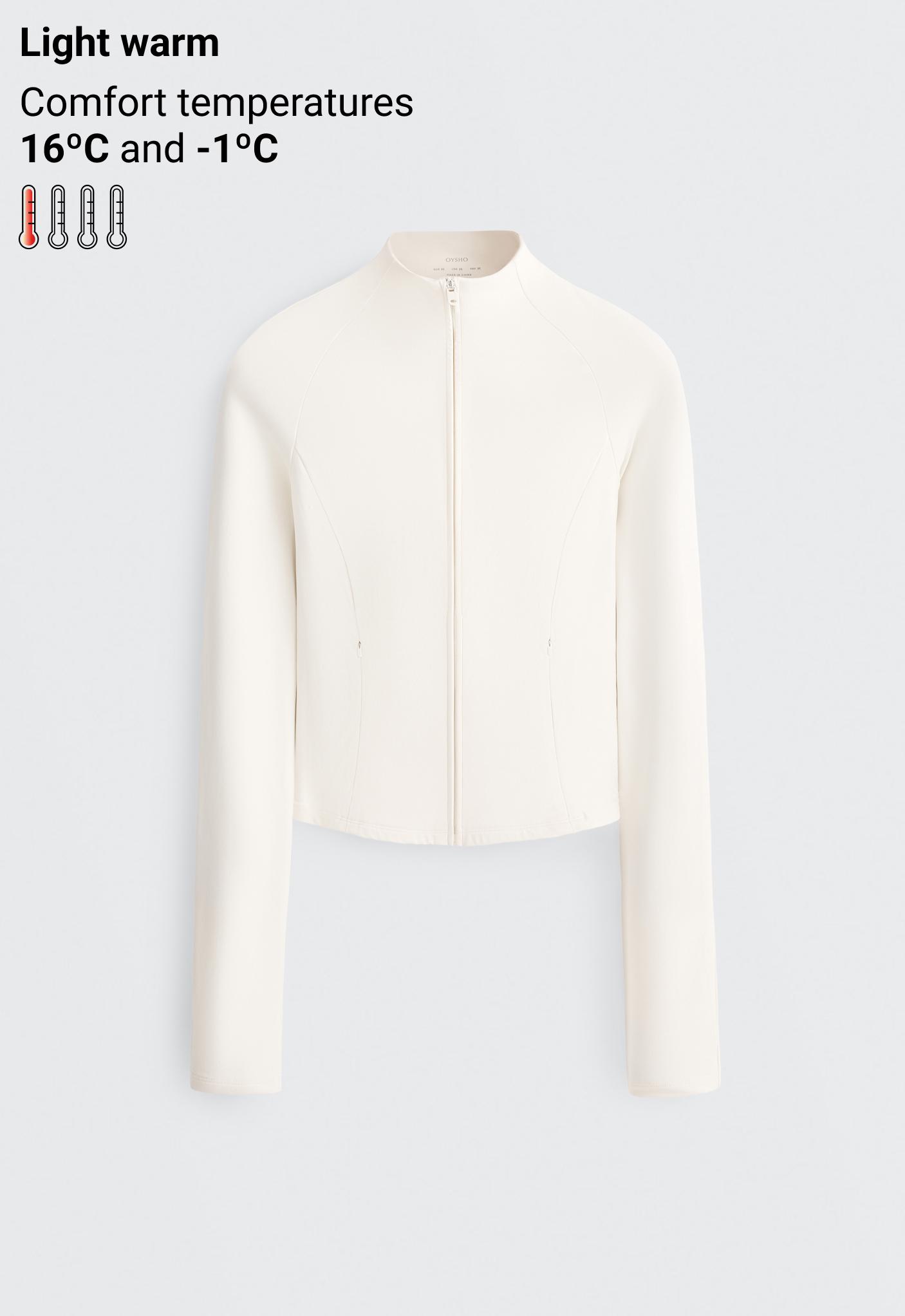 Light warm technical jacket — PALE ECRU