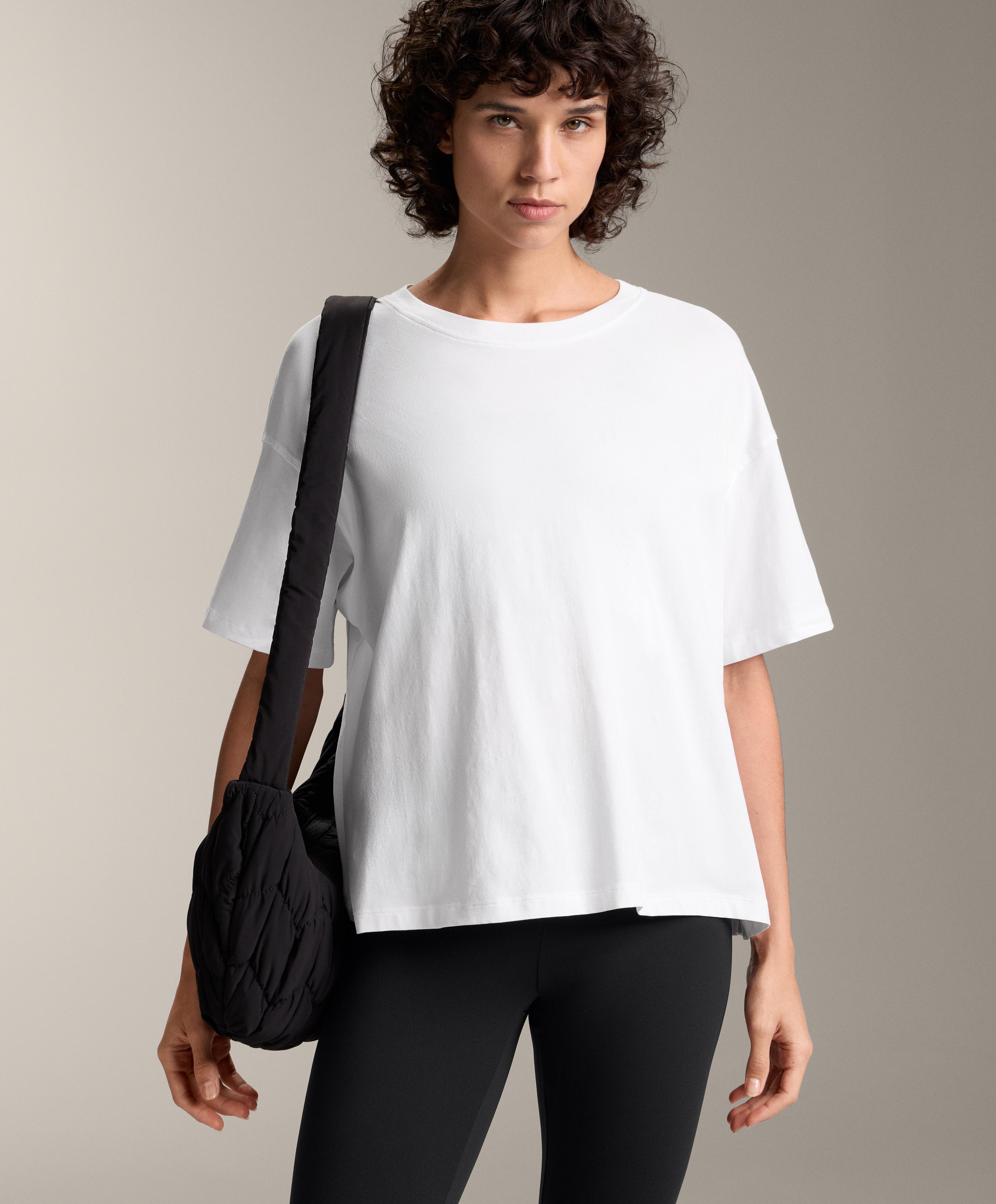 Boxy short-sleeve cotton blend T-shirt Boxy short-sleeve cotton blend T-shirt