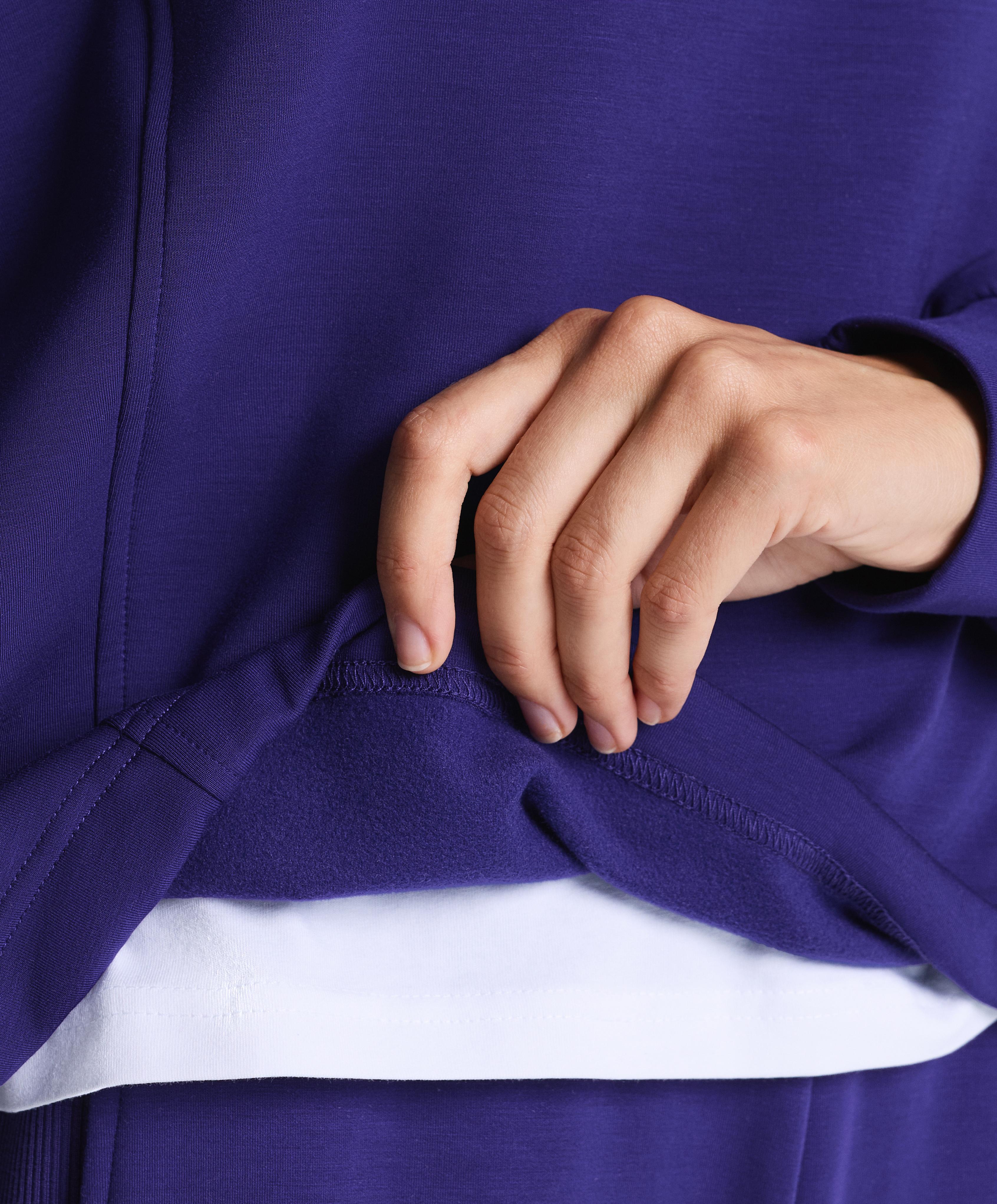 Half-zip sweatshirt with Brushed modal — COBALT