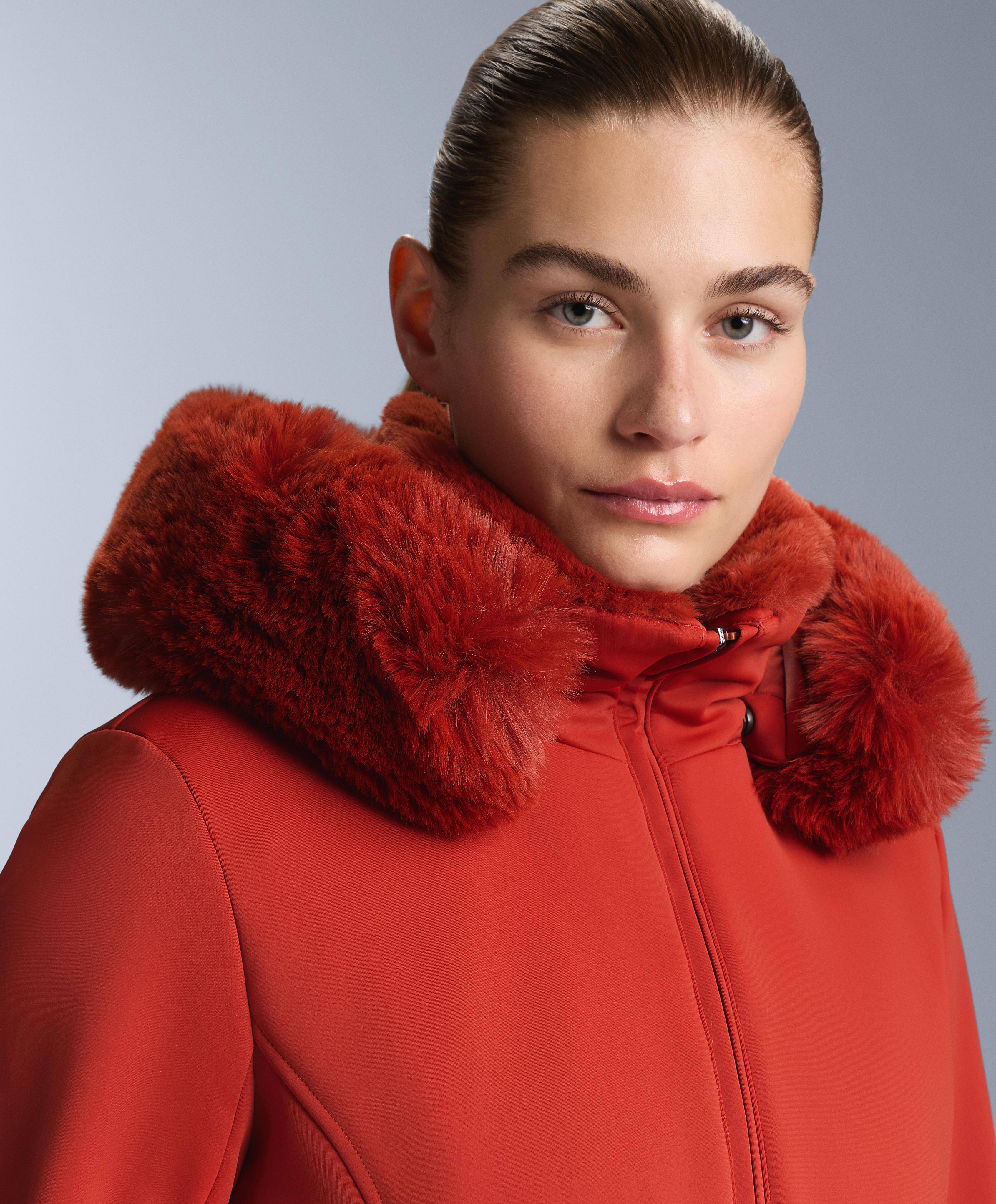 Primaloft® SKI water-resistant super-slim fit jacket — BRIGHT BURNT ORANGE 