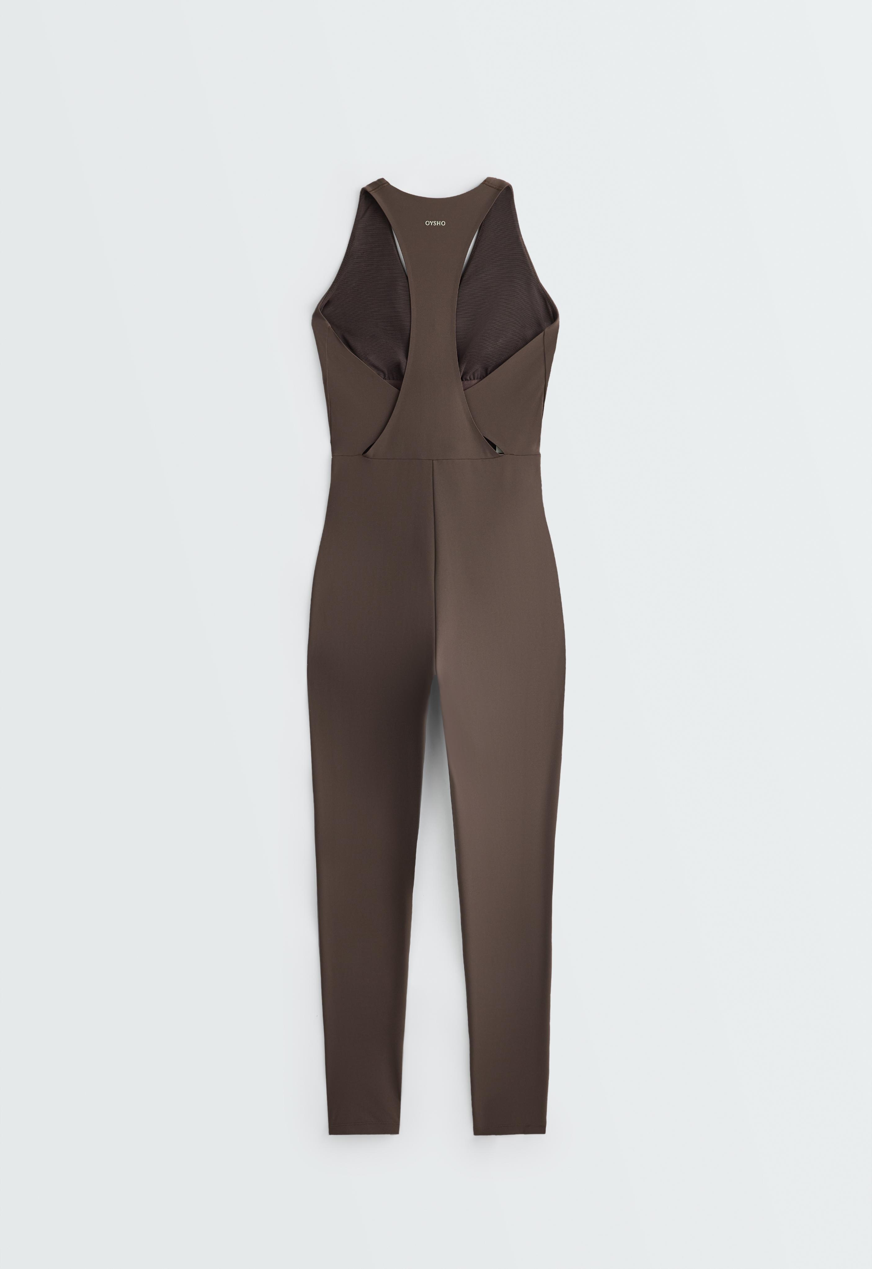 Long Compressive jumpsuit — BROWN
