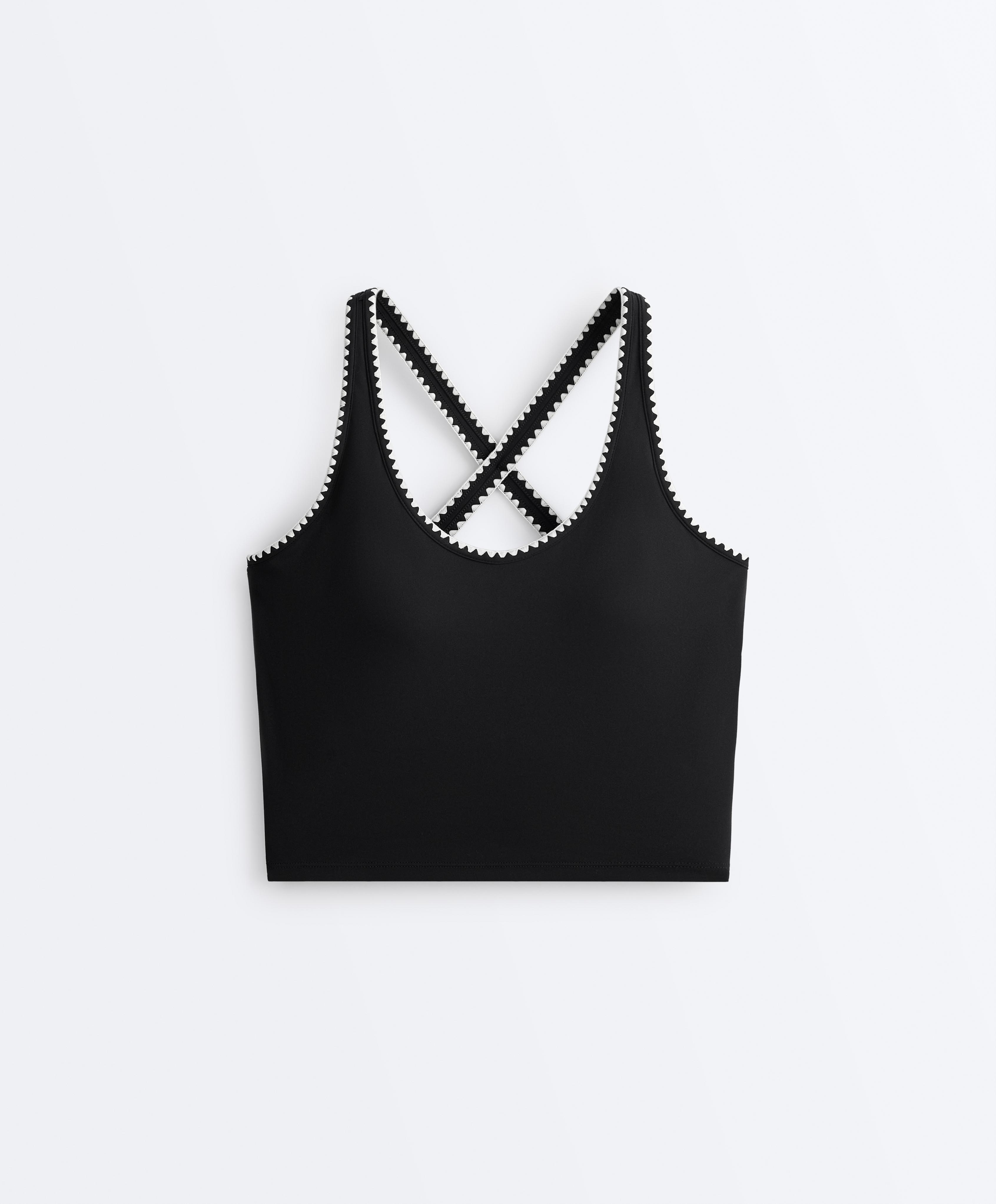 Comfortlux contrast stitch tank top