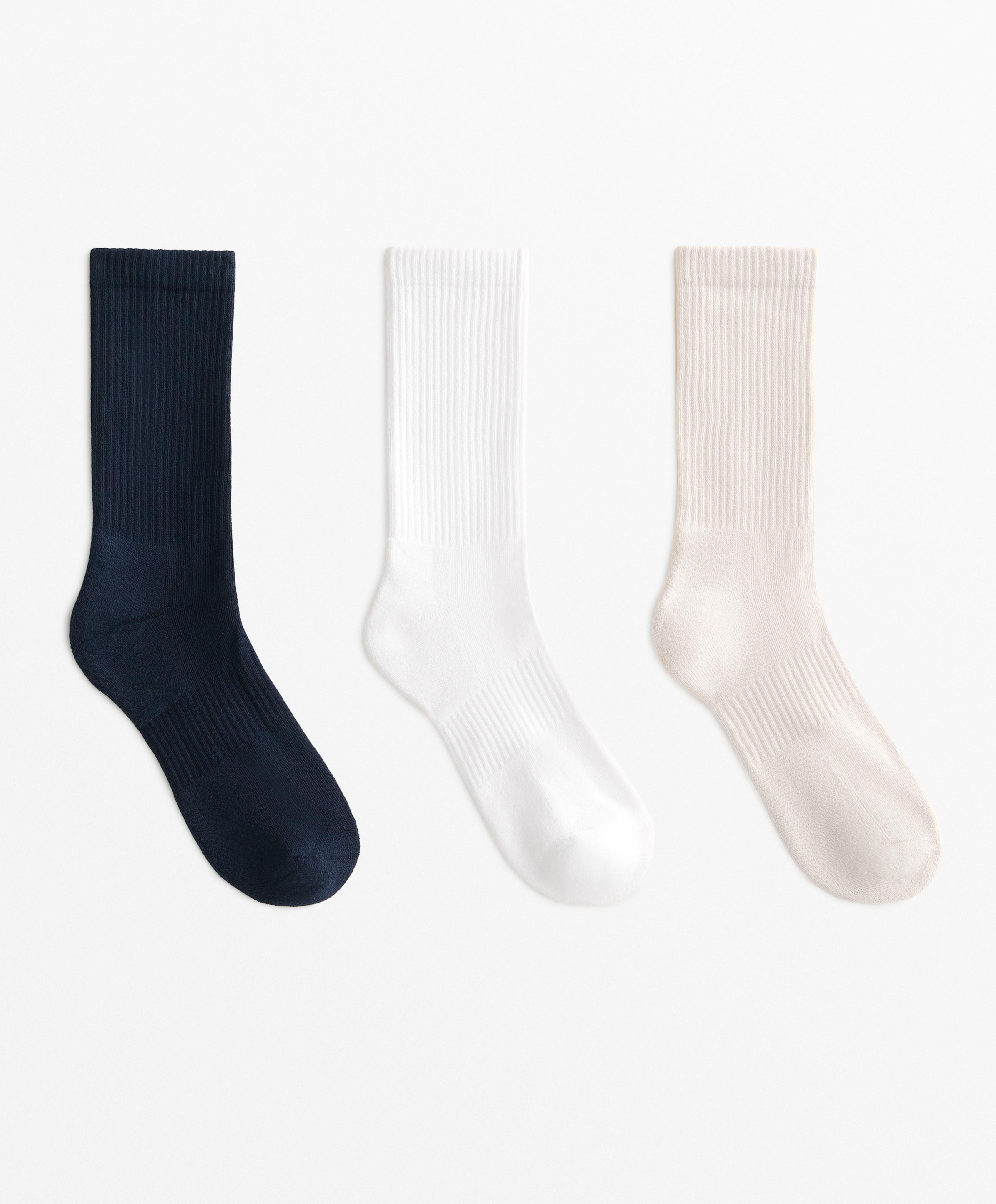 3 paires de chaussettes classiques en mélange de coton 3 paires de chaussettes classiques en mélange de coton