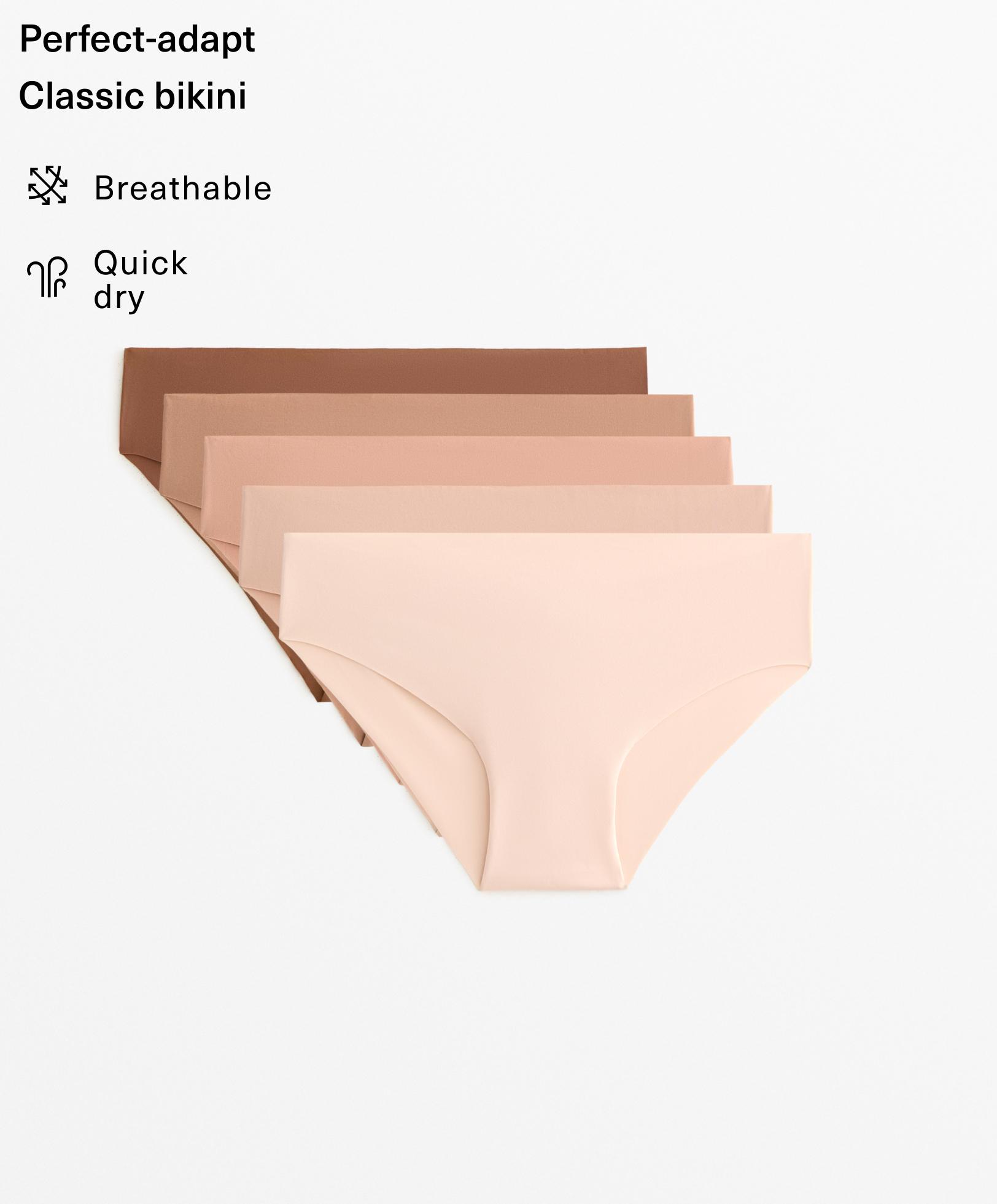 5 klassische unsichtbare Slips aus Polyamidmischung