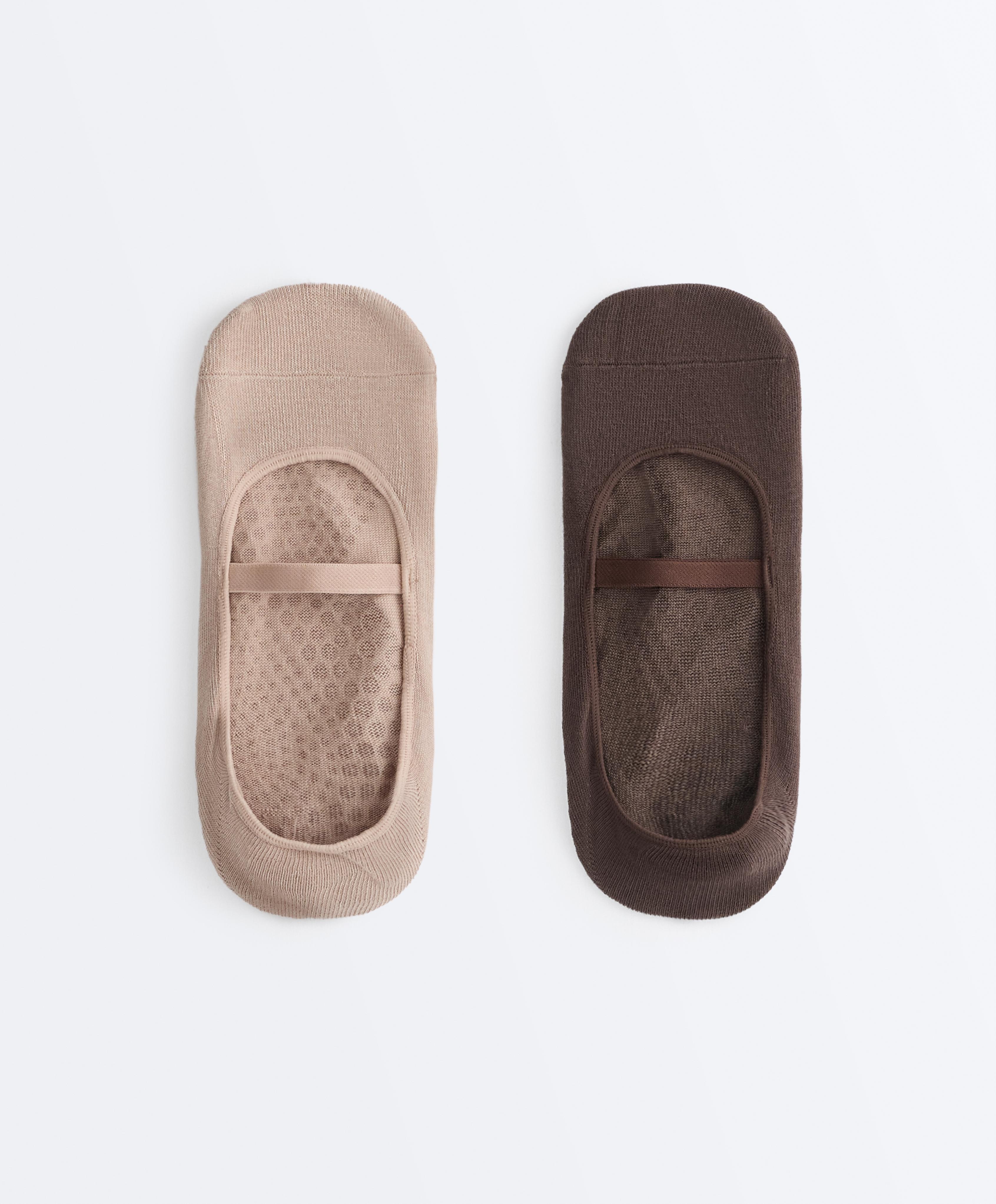 2 pares de calcetines invisibles yoga y pilates mezcla algodón cinta cruzada 2 pares de calcetines invisibles yoga y pilates mezcla algodón cinta cruzada