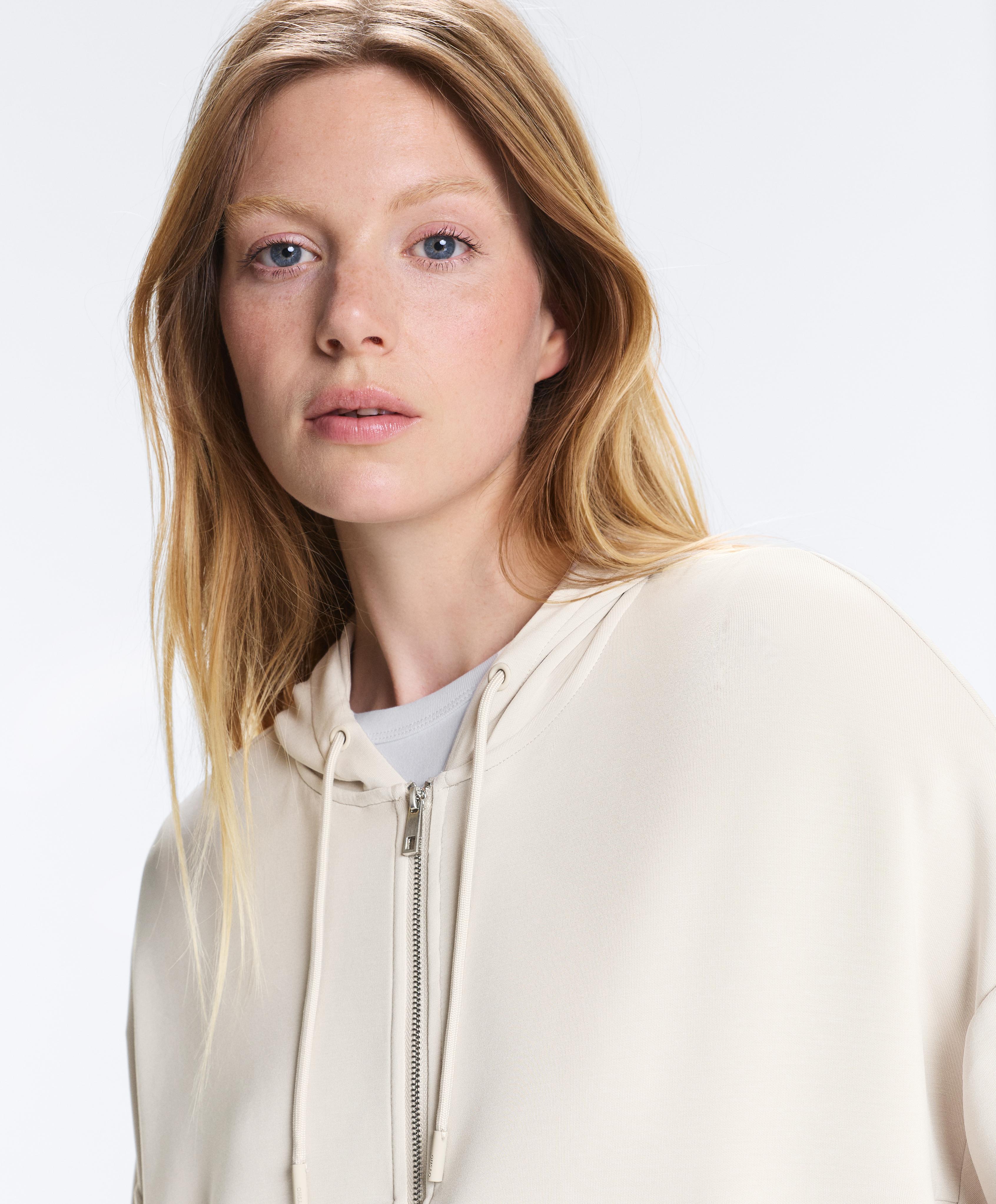 Soft-touch jacket with modal — PALE MINK
