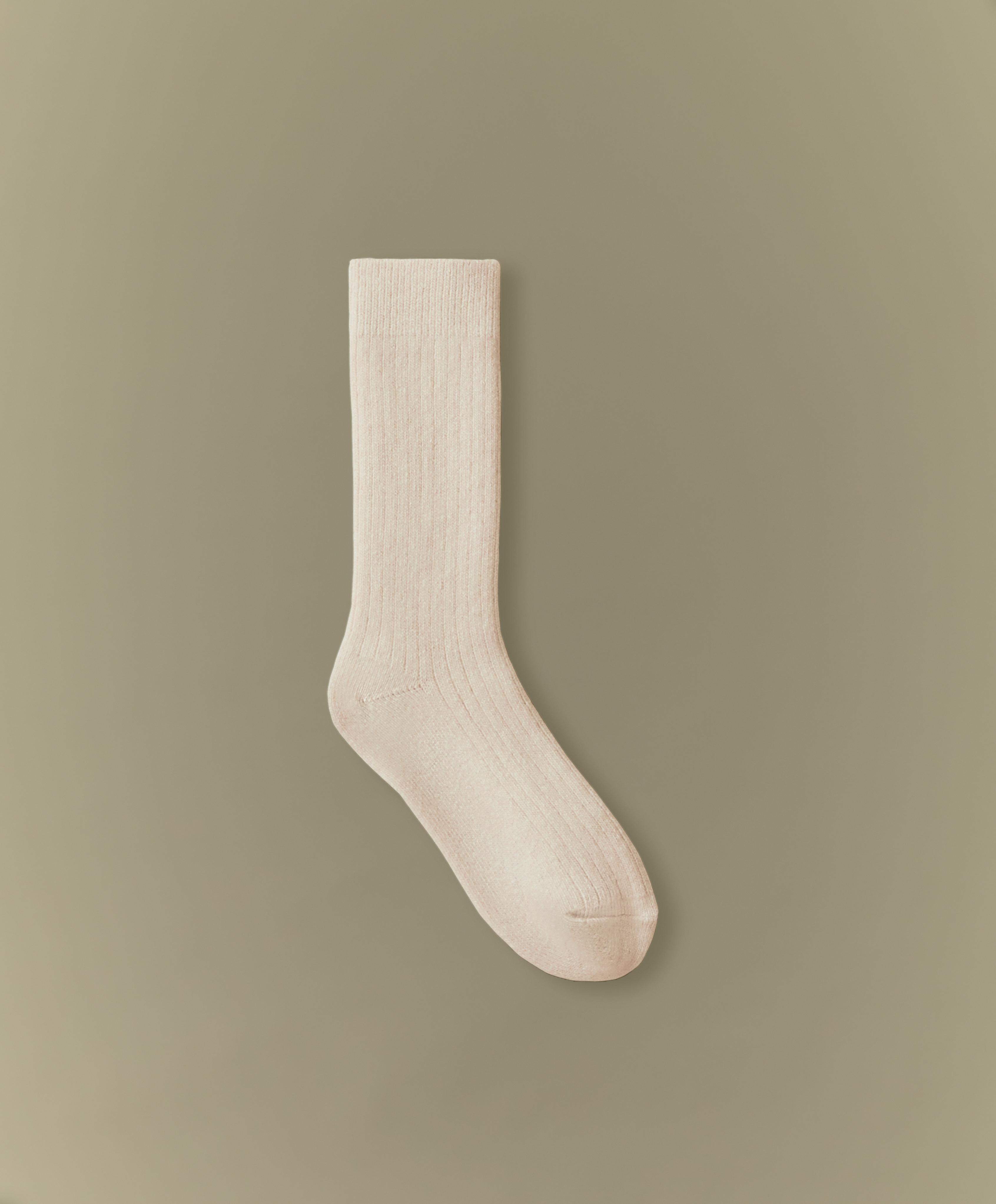 Classic socks 15% cashmere 10% wool — STONE               