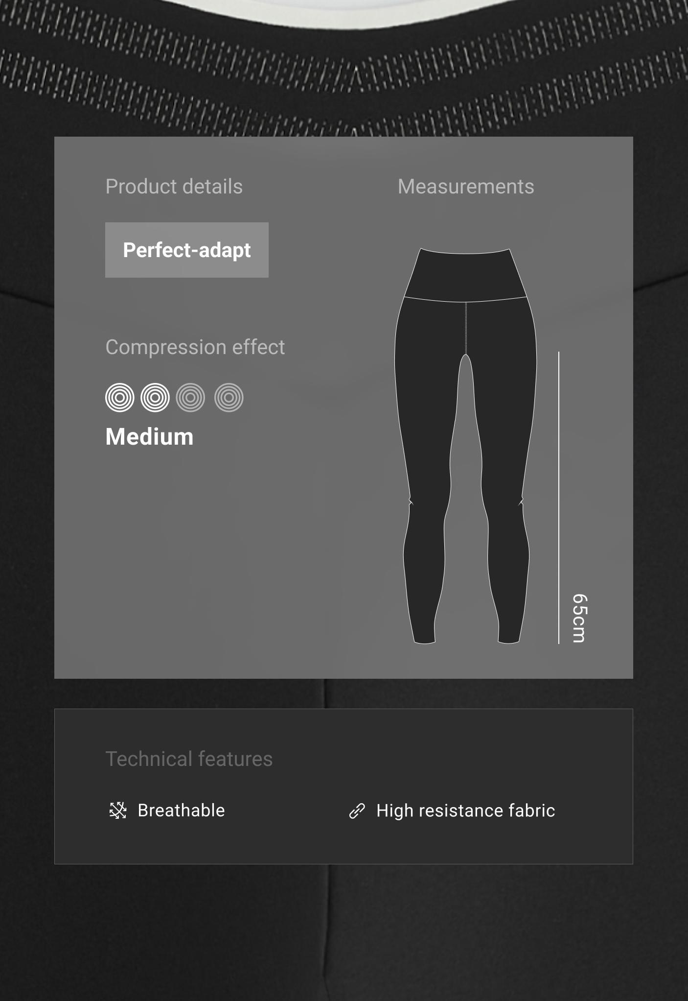Knöchellange High Rise Perfect-Adapt Leggings, V-Form, Piping
