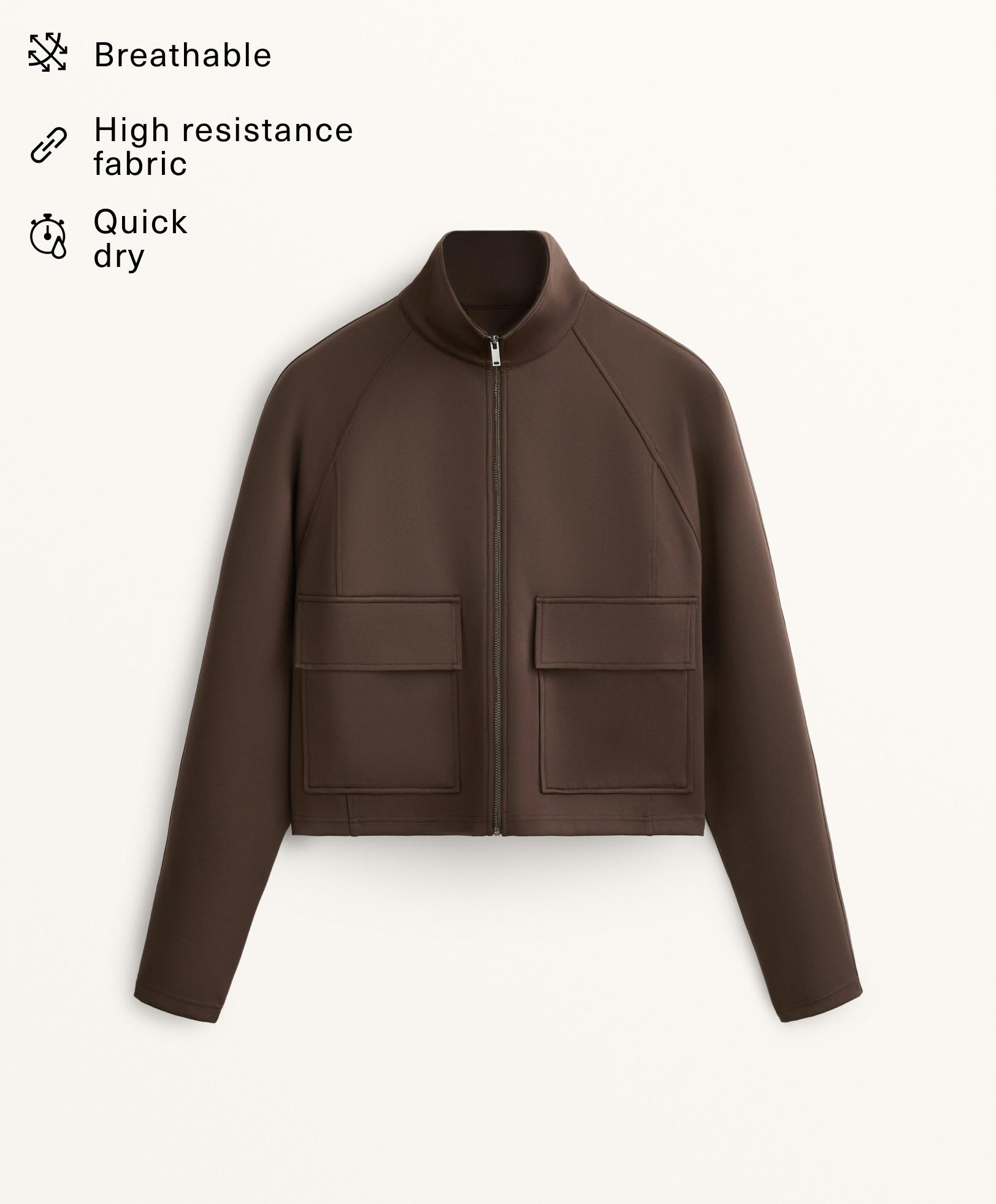 Яке с неопренов ефект и джобове Яке с неопренов ефект и джобове