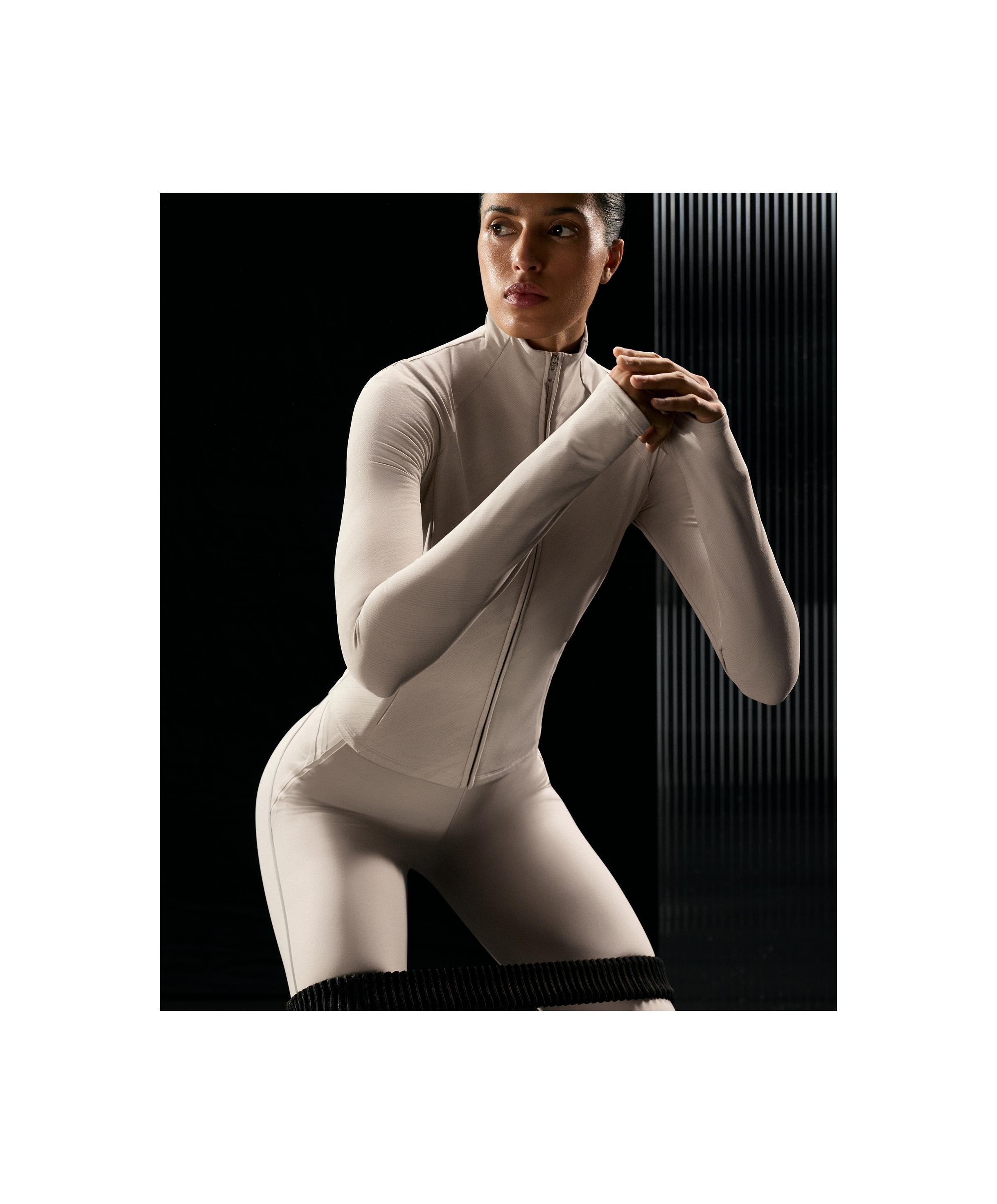 Light warm reflective technical jacket — TAUPE
