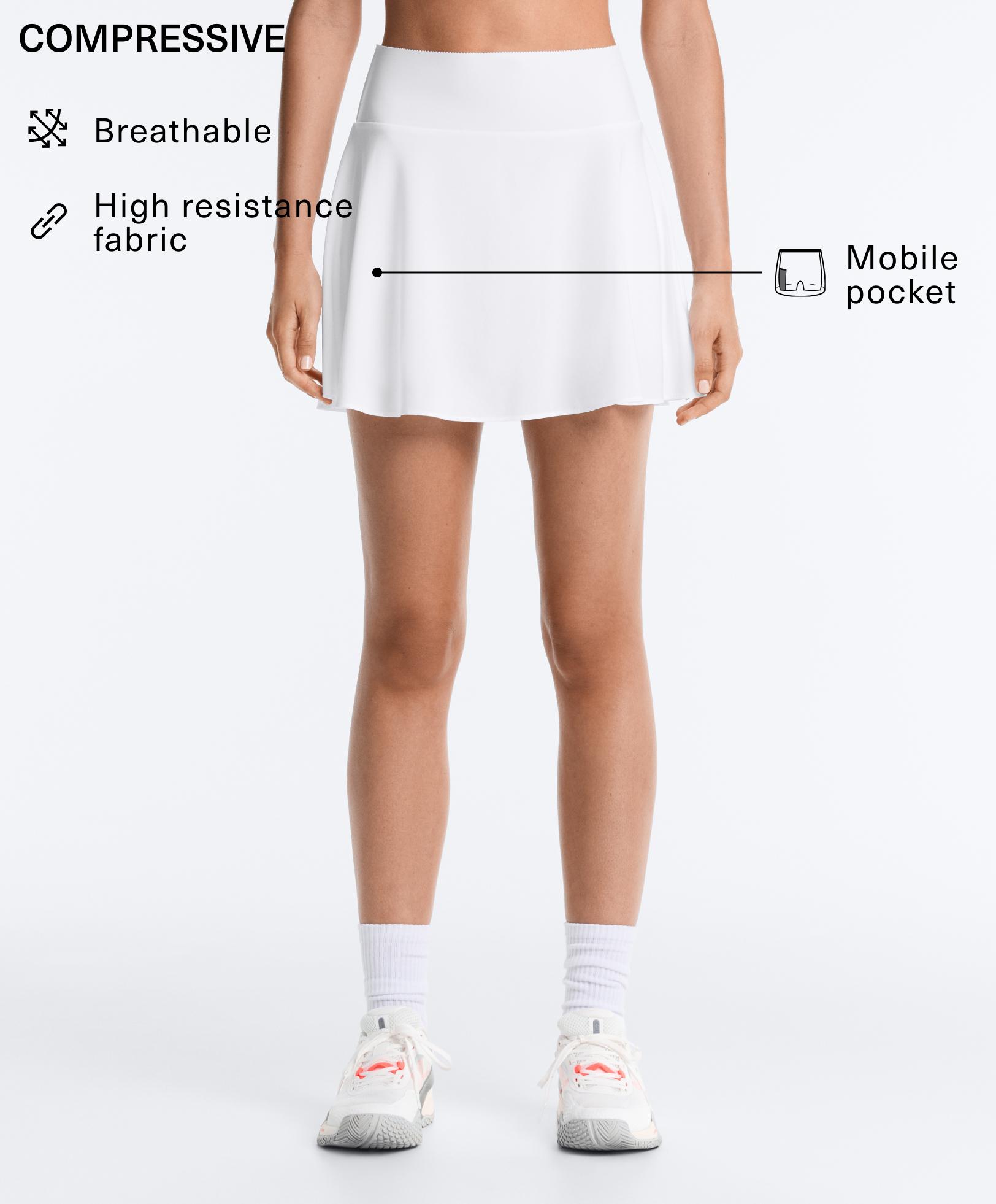 High rise Compressive skirt — WHITE